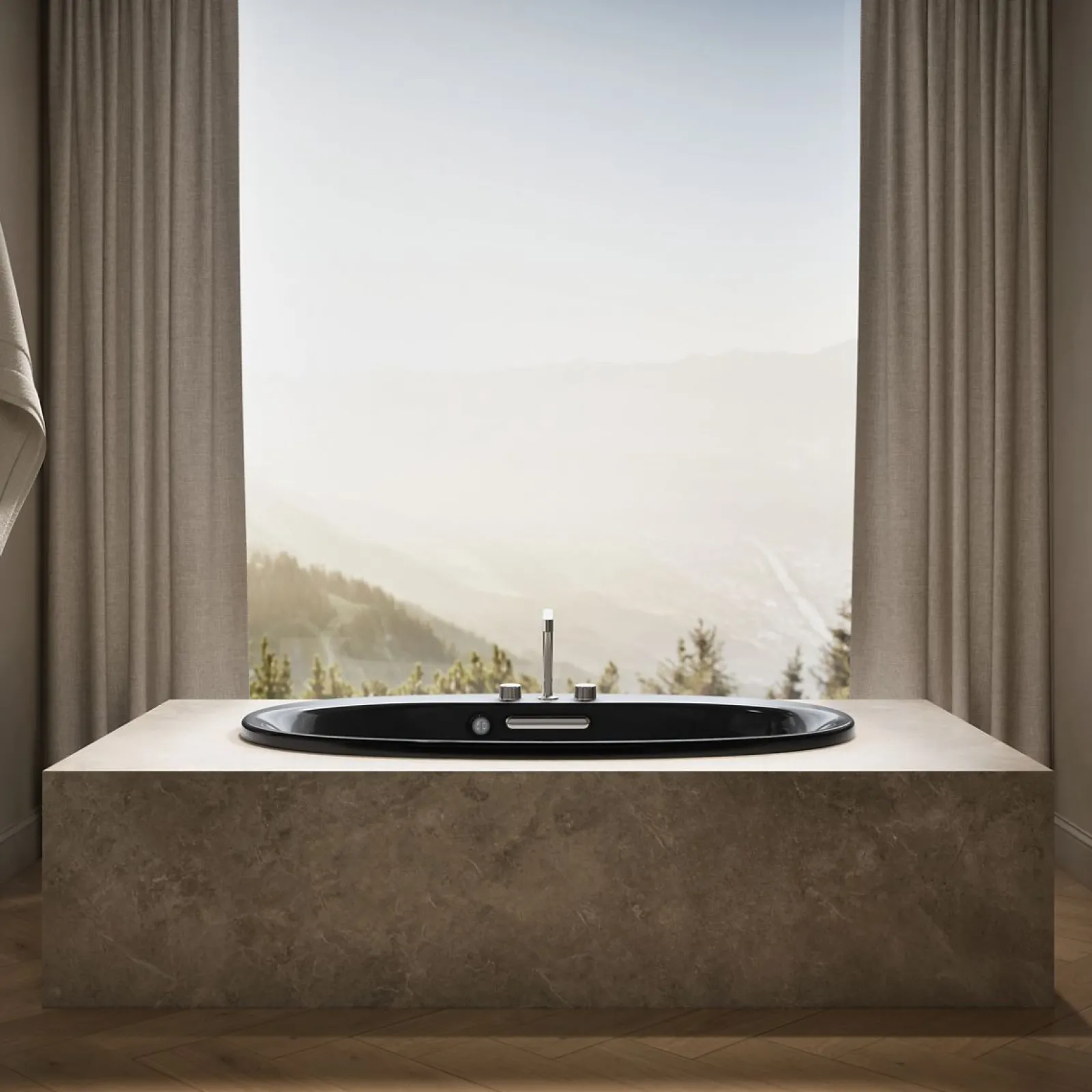 59-3/4" x 35-3/4" drop-in bath with Bask® heated surface^Kohler Hot
