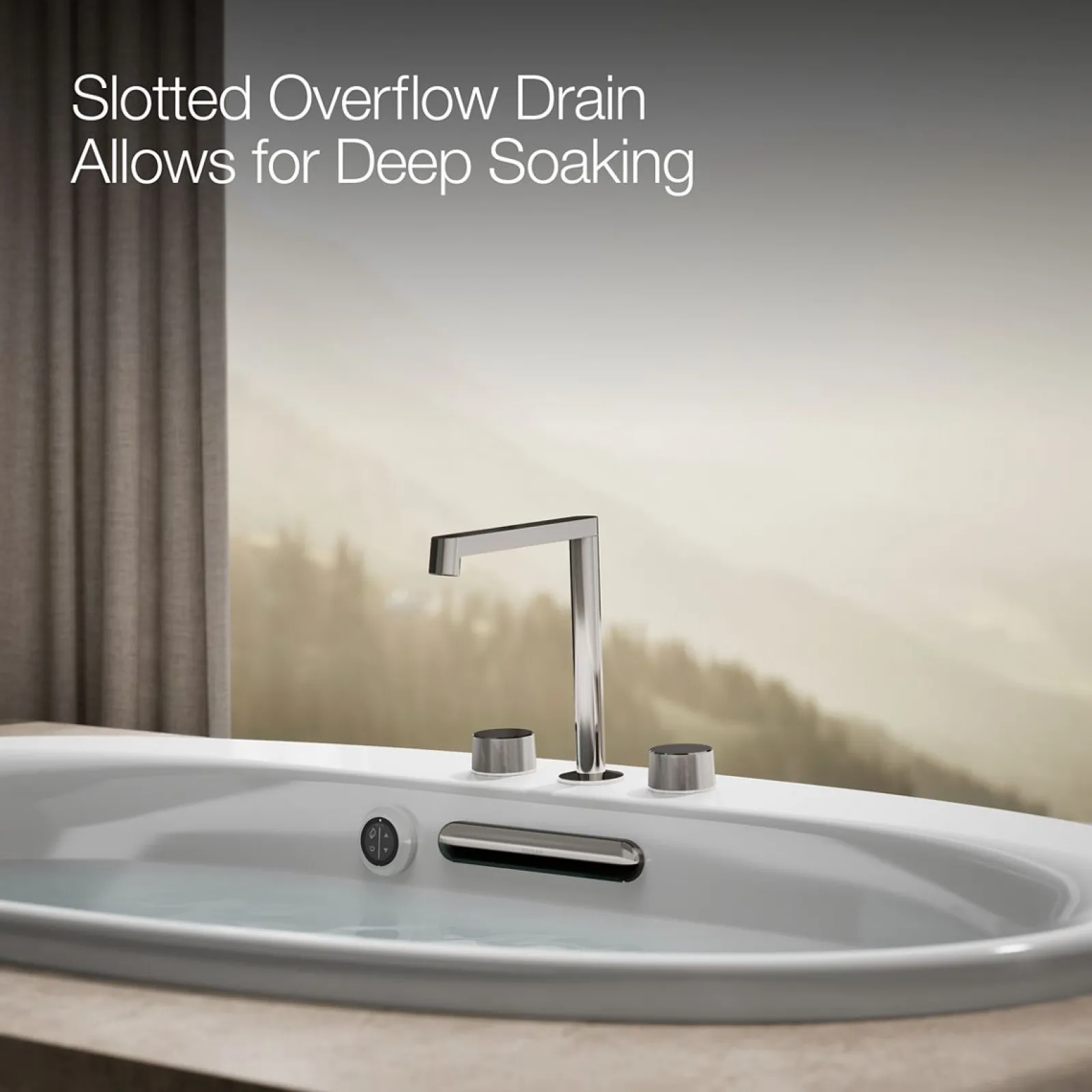 59-3/4" x 35-3/4" drop-in bath with Bask® heated surface^Kohler Hot