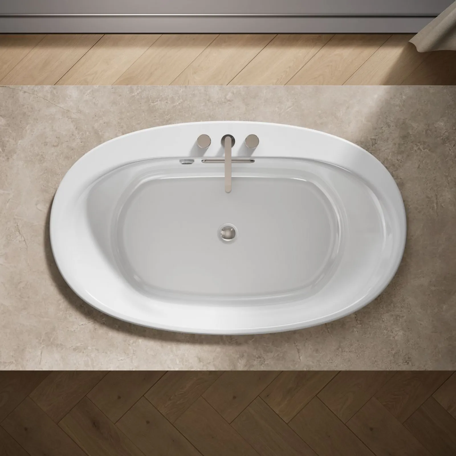 59-3/4" x 35-3/4" drop-in bath with Bask® heated surface^Kohler Hot