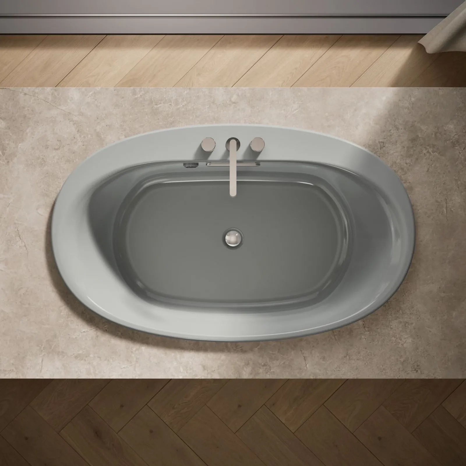 59-3/4" x 35-3/4" drop-in bath with Bask® heated surface^Kohler Hot