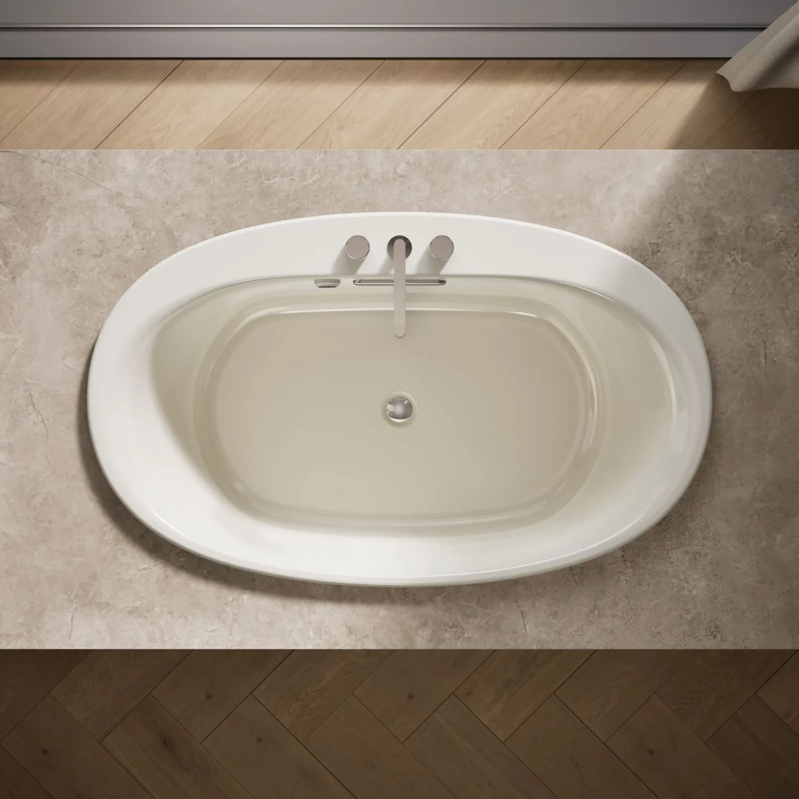 59-3/4" x 35-3/4" drop-in bath with Bask® heated surface^Kohler Hot