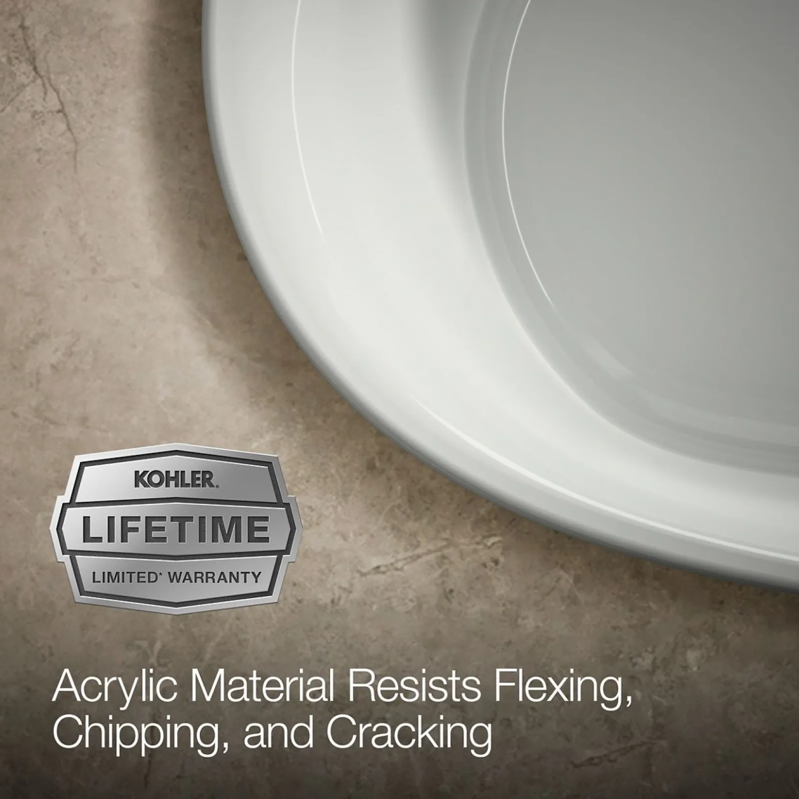 59-3/4" x 35-3/4" drop-in bath with Bask® heated surface^Kohler Hot