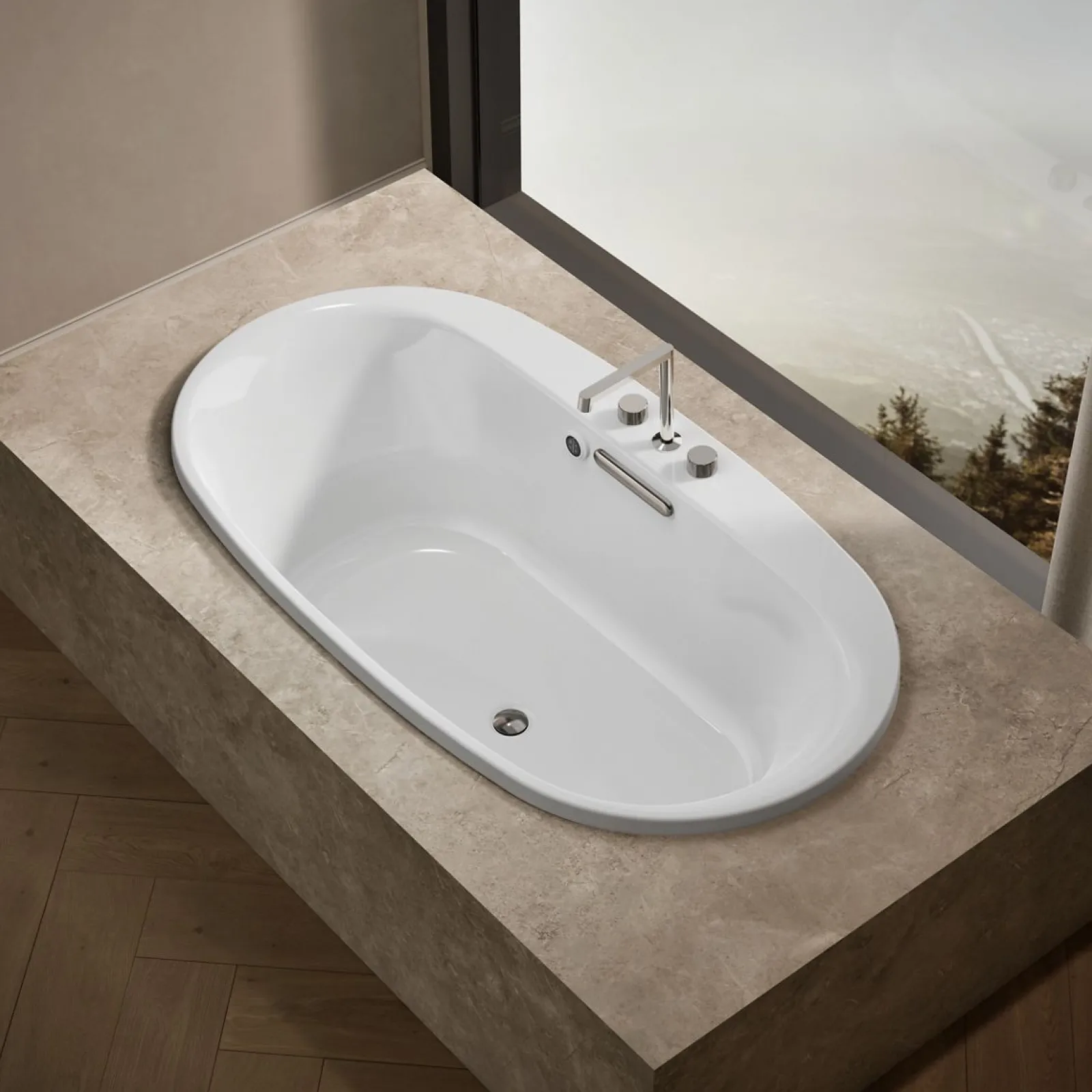 65-1/2" x 35-3/4" drop-in bath with Bask® heated surface^Kohler Discount