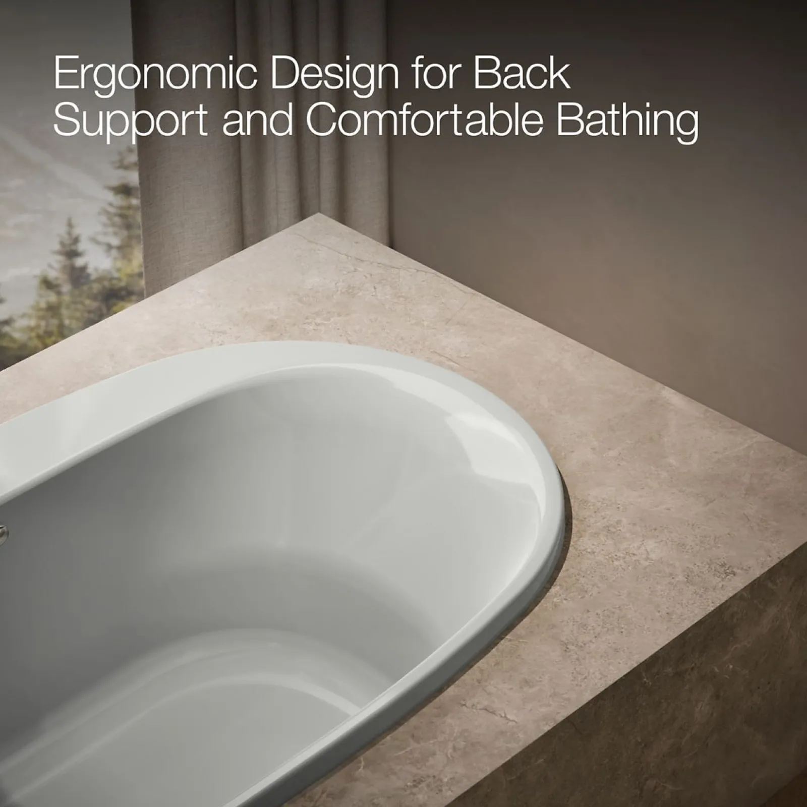 65-1/2" x 35-3/4" drop-in bath with Bask® heated surface^Kohler Discount