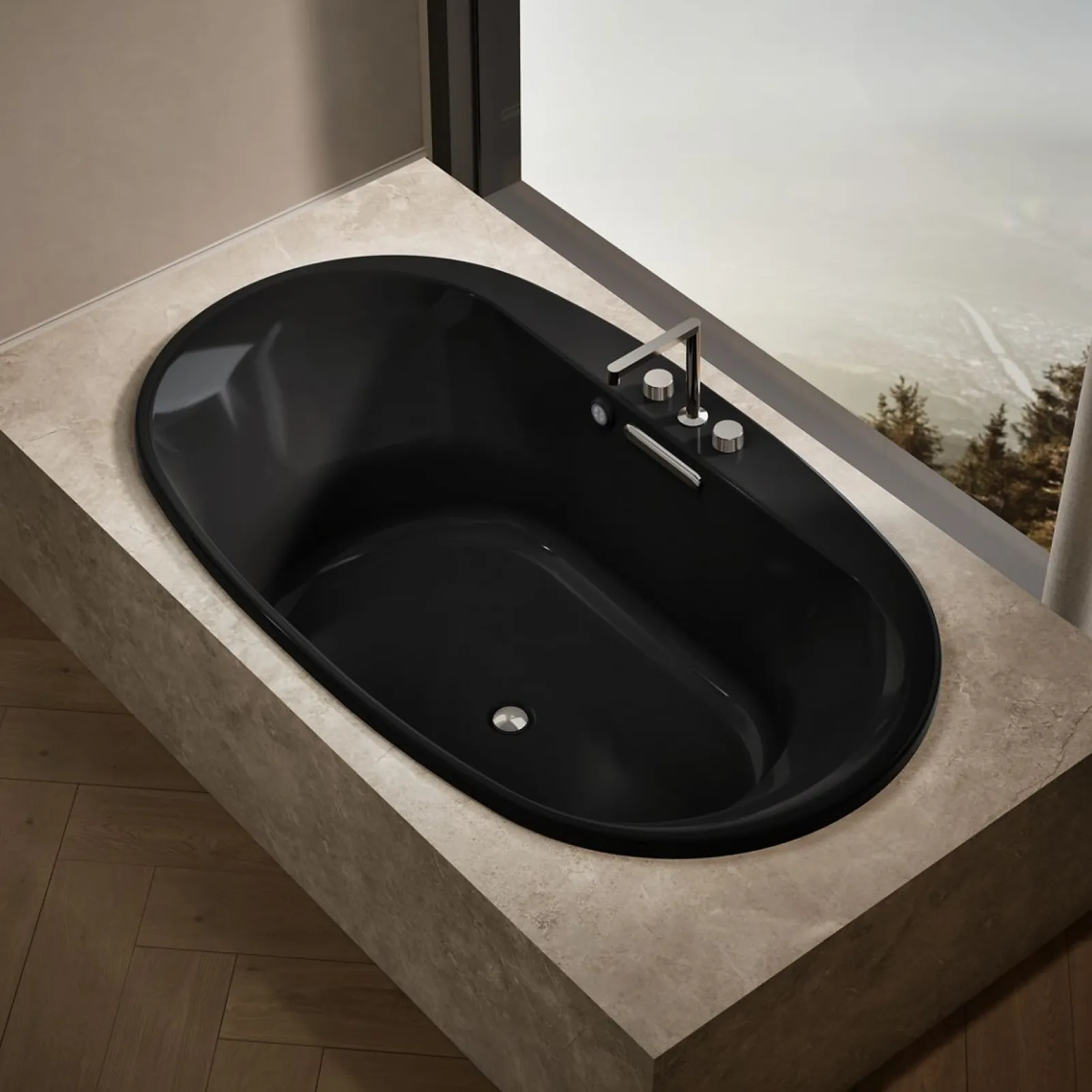 71-1/2" x 41-1/2" drop-in bath with Bask® heated surface^Kohler New