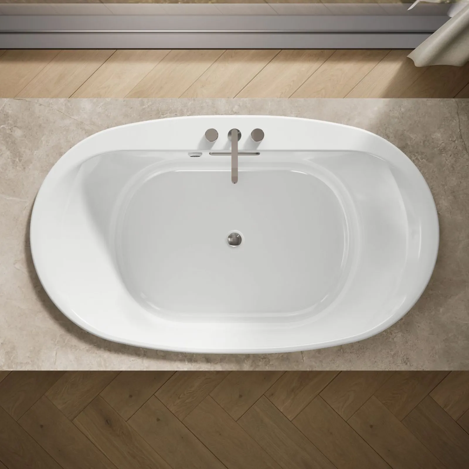 71-1/2" x 41-1/2" drop-in bath with Bask® heated surface^Kohler New
