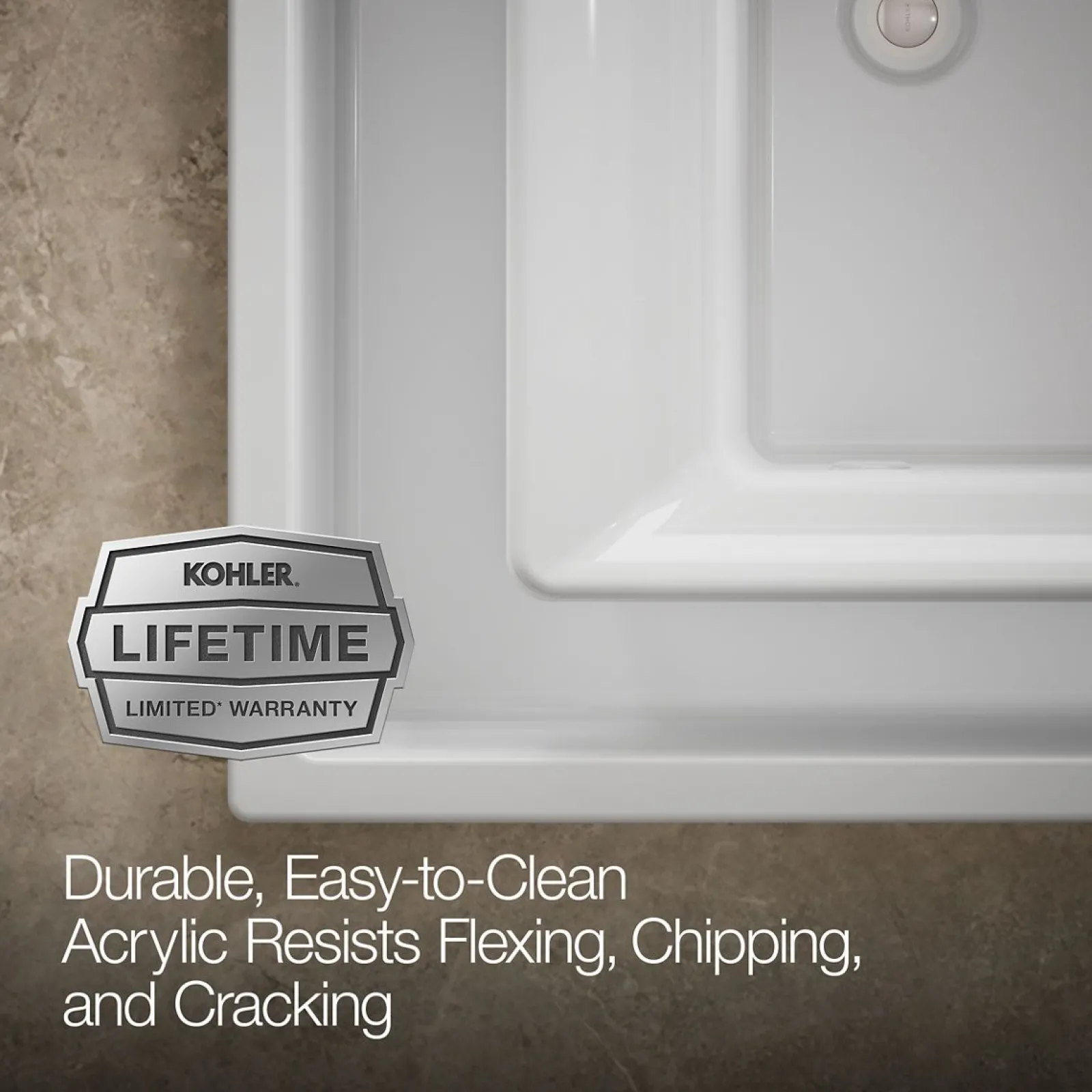 63" x 31-1/2" drop-in Effervescence bath^Kohler Hot