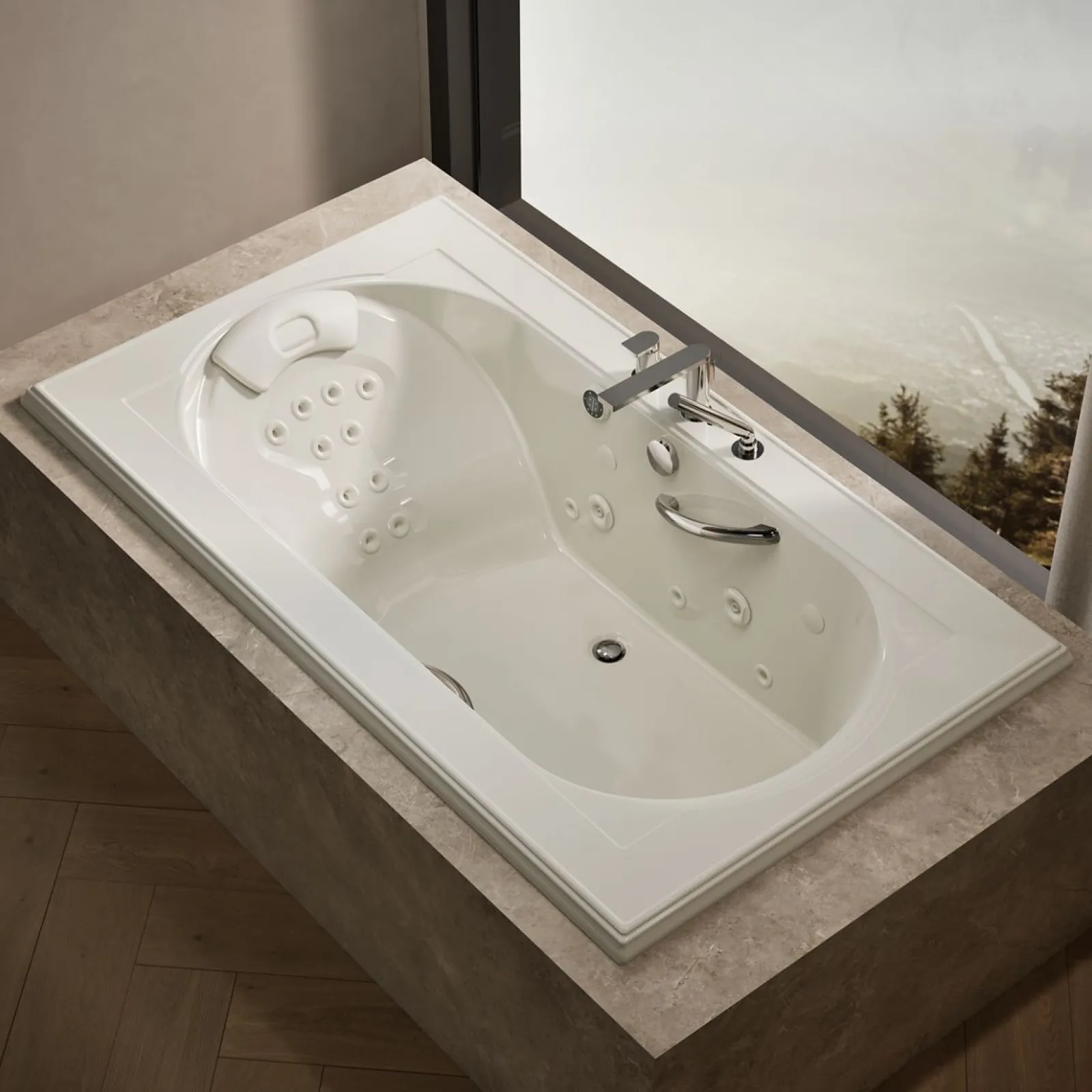 72" x 42" drop-in Effervescence whirlpool bath^Kohler Hot
