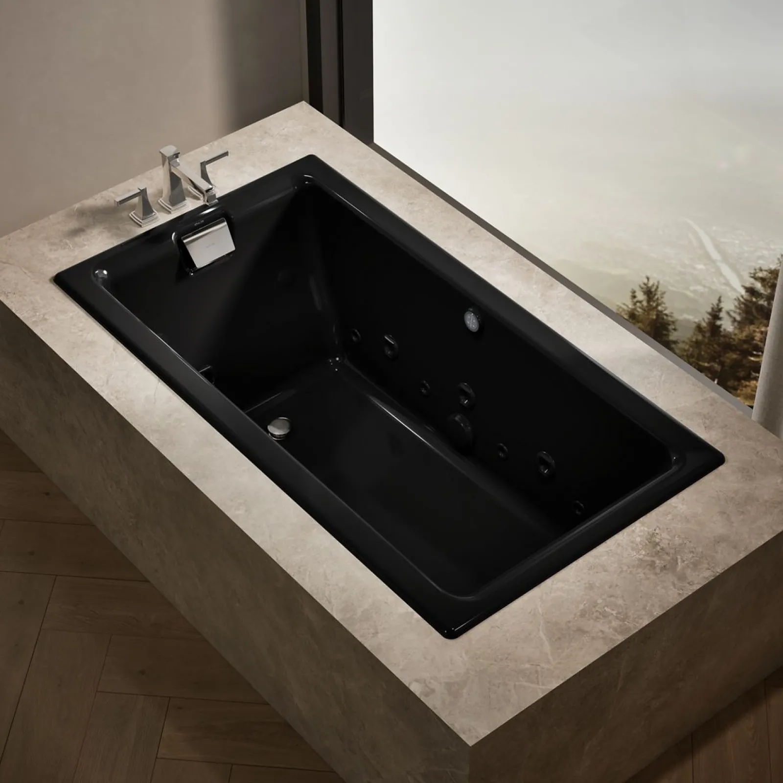 66" x 36" drop-in Effervescence whirlpool bath^Kohler Hot
