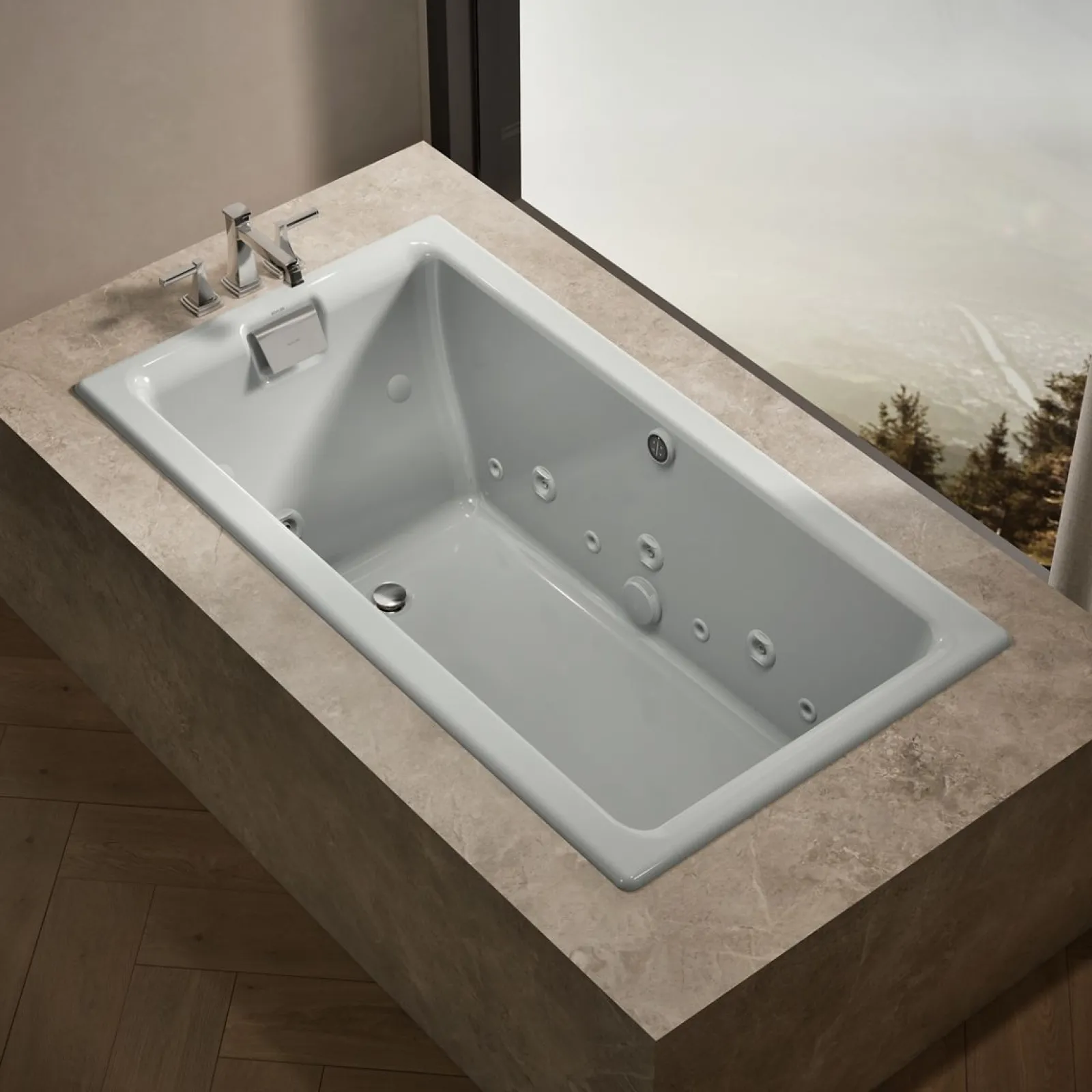 66" x 36" drop-in Effervescence whirlpool bath^Kohler Hot