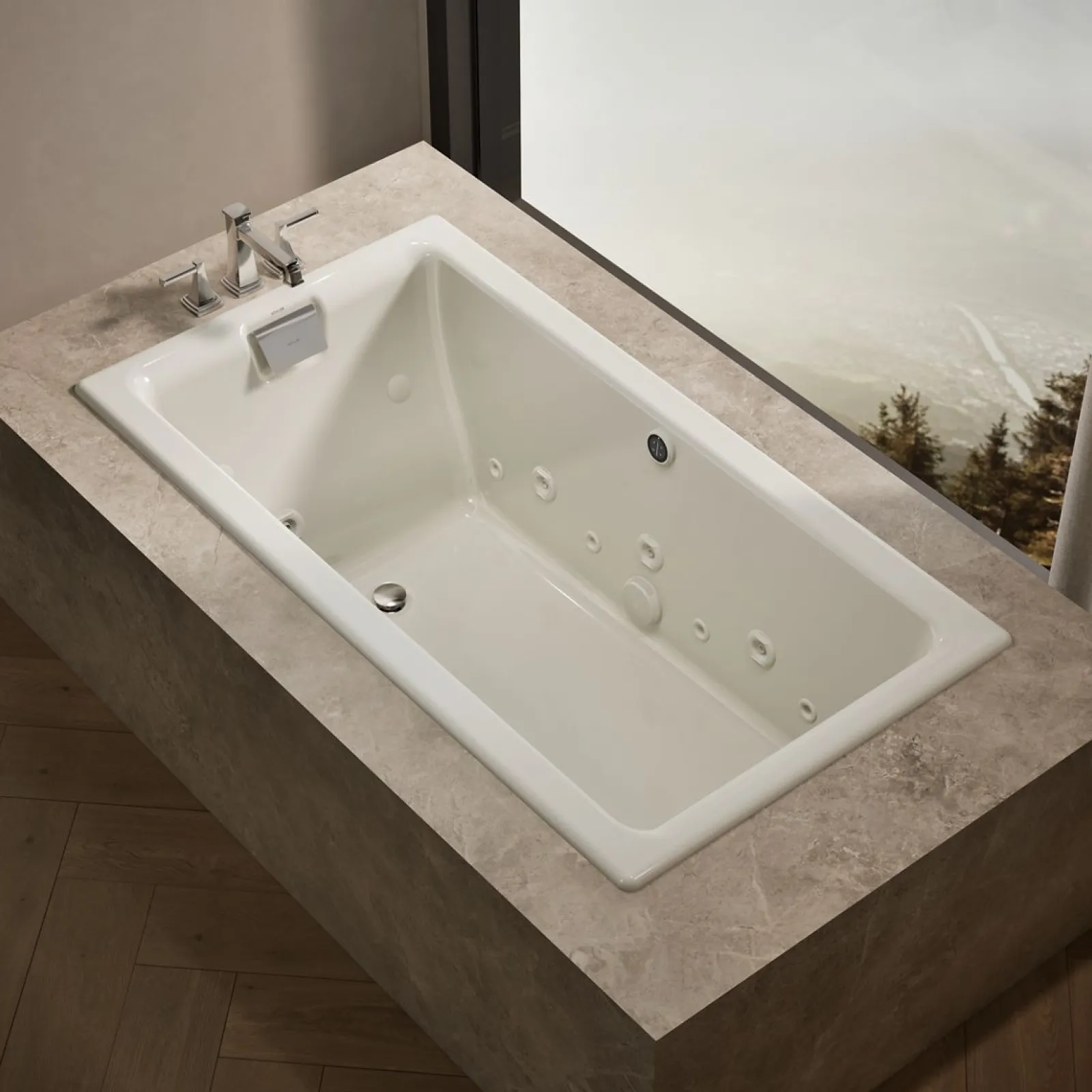 66" x 36" drop-in Effervescence whirlpool bath^Kohler Hot