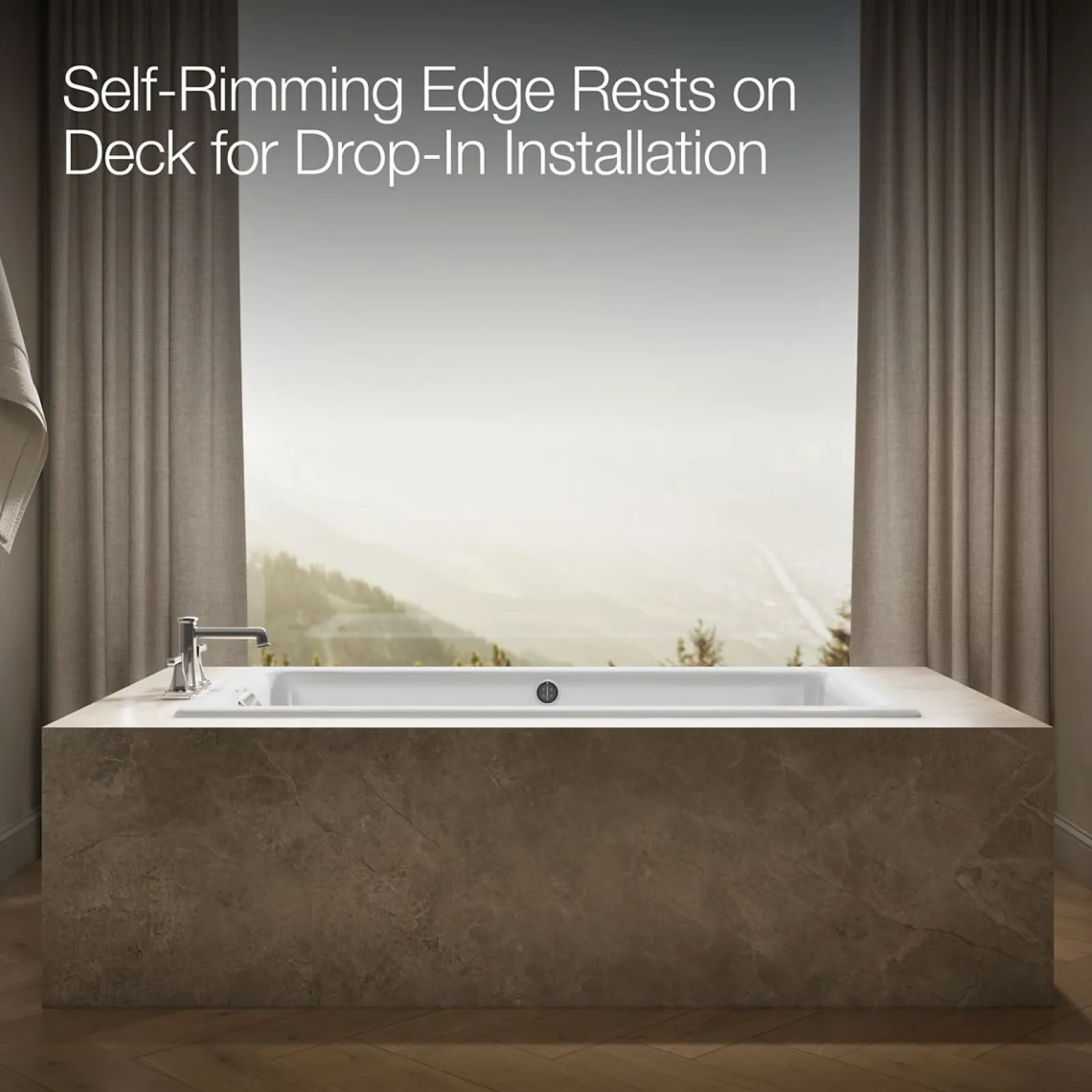66" x 36" drop-in Effervescence whirlpool bath^Kohler Hot