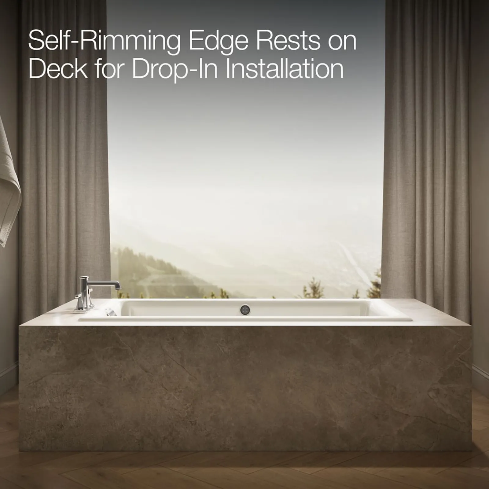 66" x 36" drop-in Effervescence whirlpool bath^Kohler Hot