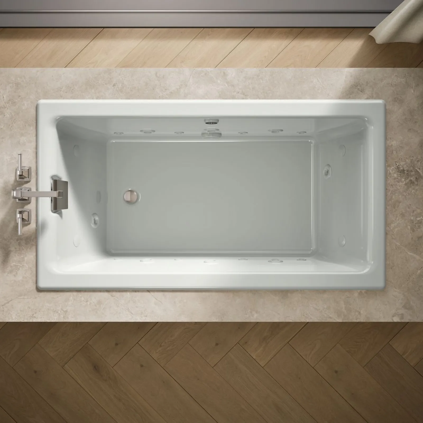 66" x 36" drop-in Effervescence whirlpool bath^Kohler Hot