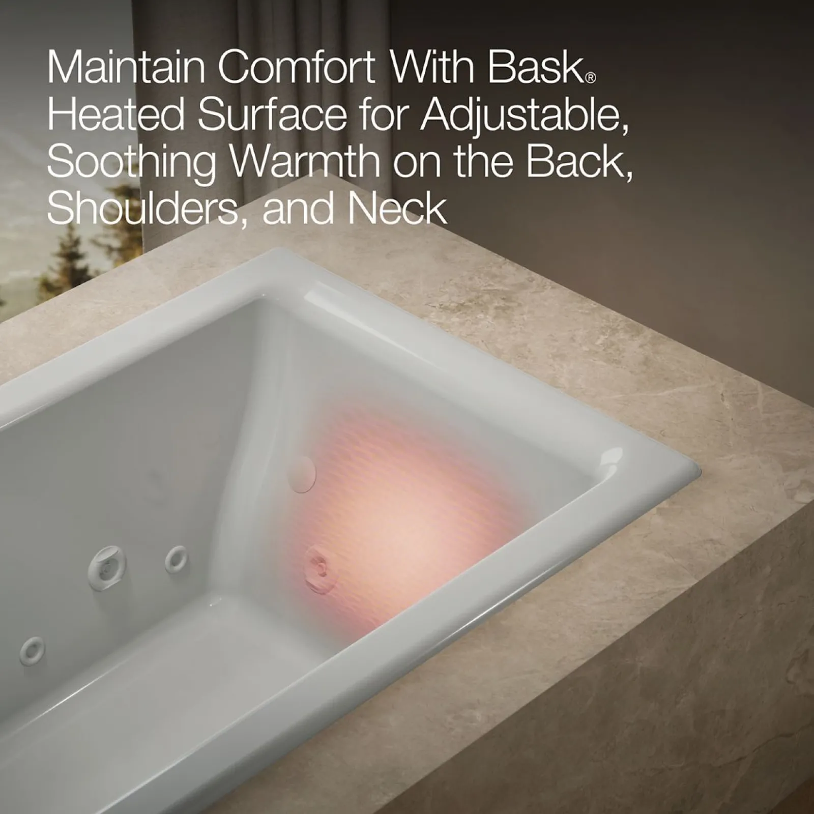 66" x 36" drop-in Effervescence whirlpool bath^Kohler Hot