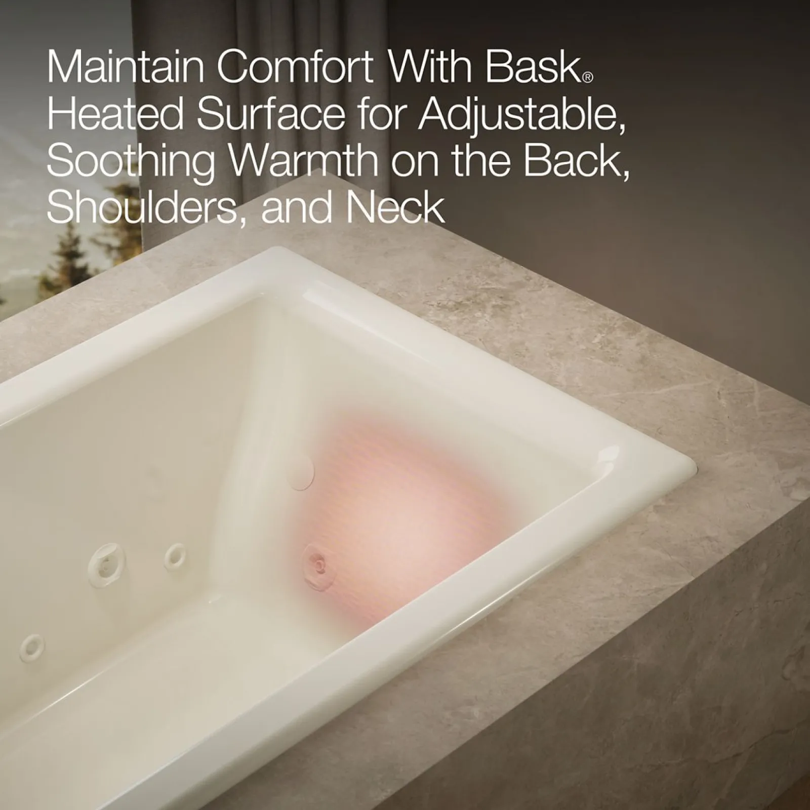 66" x 36" drop-in Effervescence whirlpool bath^Kohler Hot