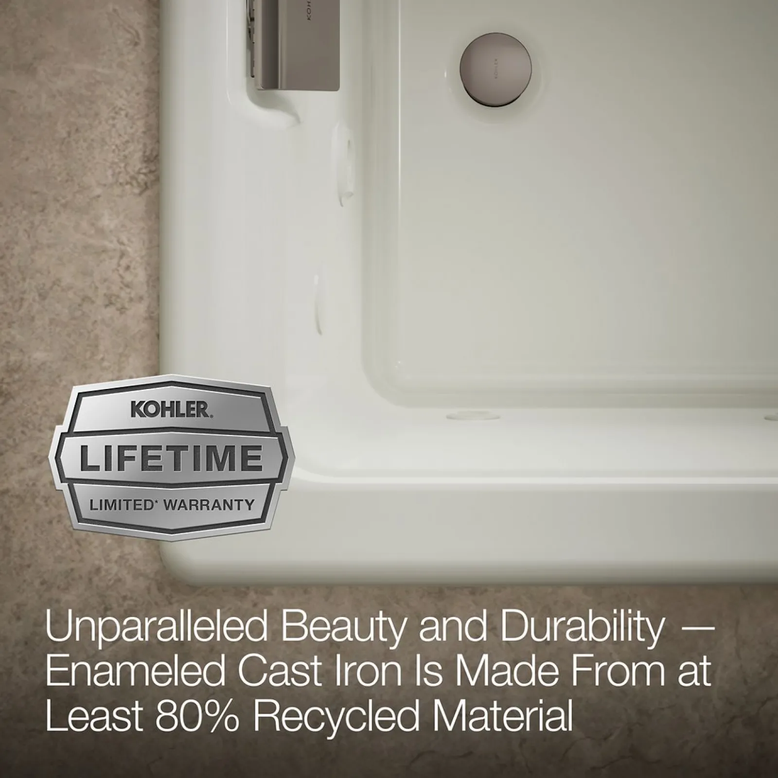 66" x 36" drop-in Effervescence whirlpool bath^Kohler Discount