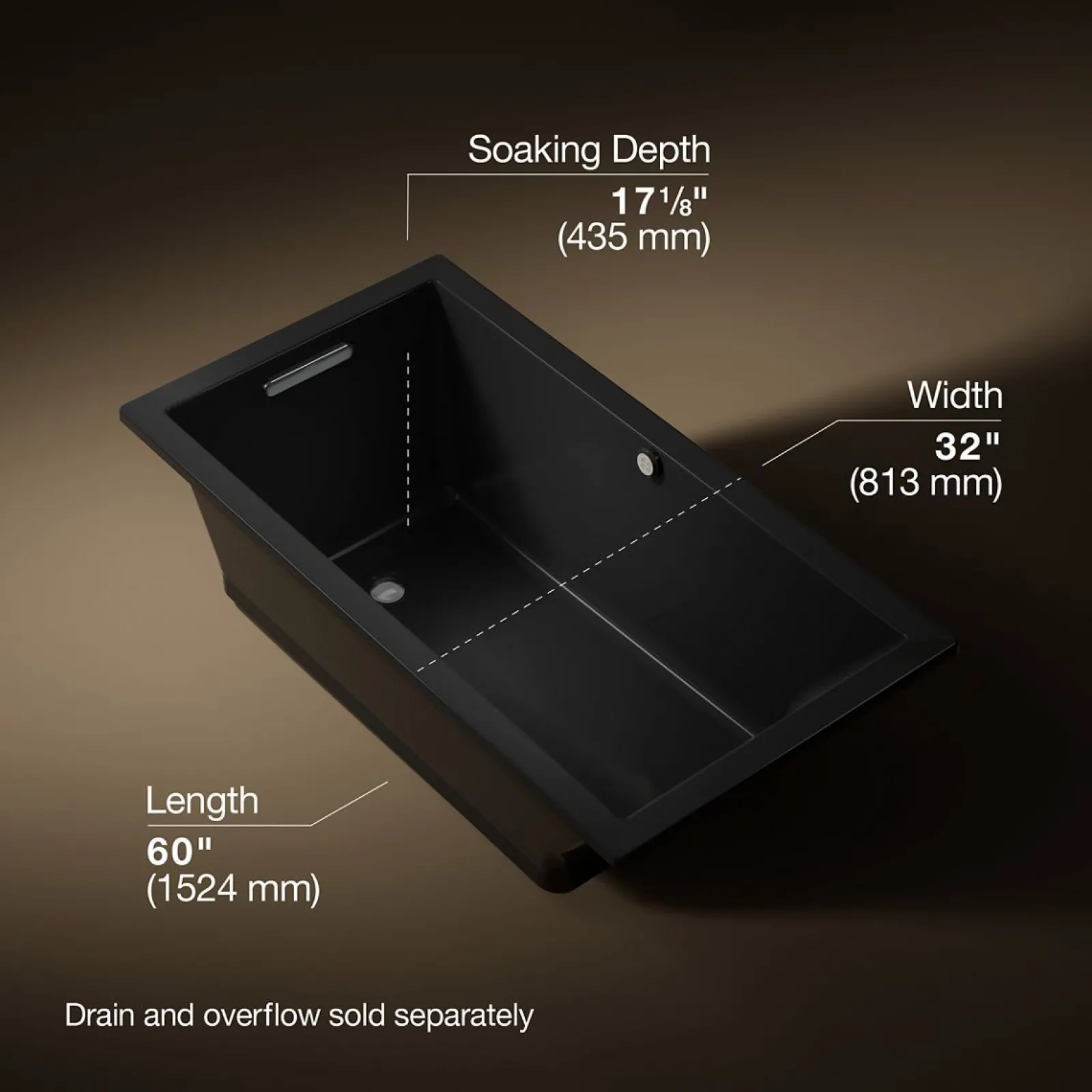 60" x 32" drop-in Heated BubbleMassage™ air bath^Kohler New