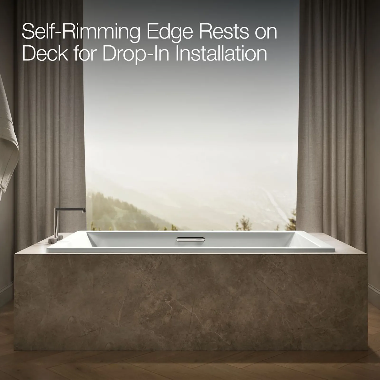 72" x 42" drop-in Heated BubbleMassage™ air bath with Bask® heated surface^Kohler Outlet