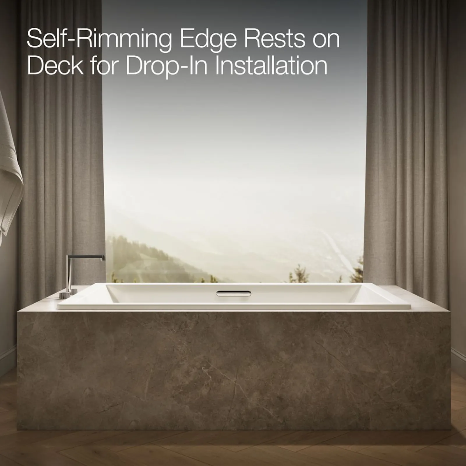 72" x 42" drop-in Heated BubbleMassage™ air bath with Bask® heated surface^Kohler Outlet