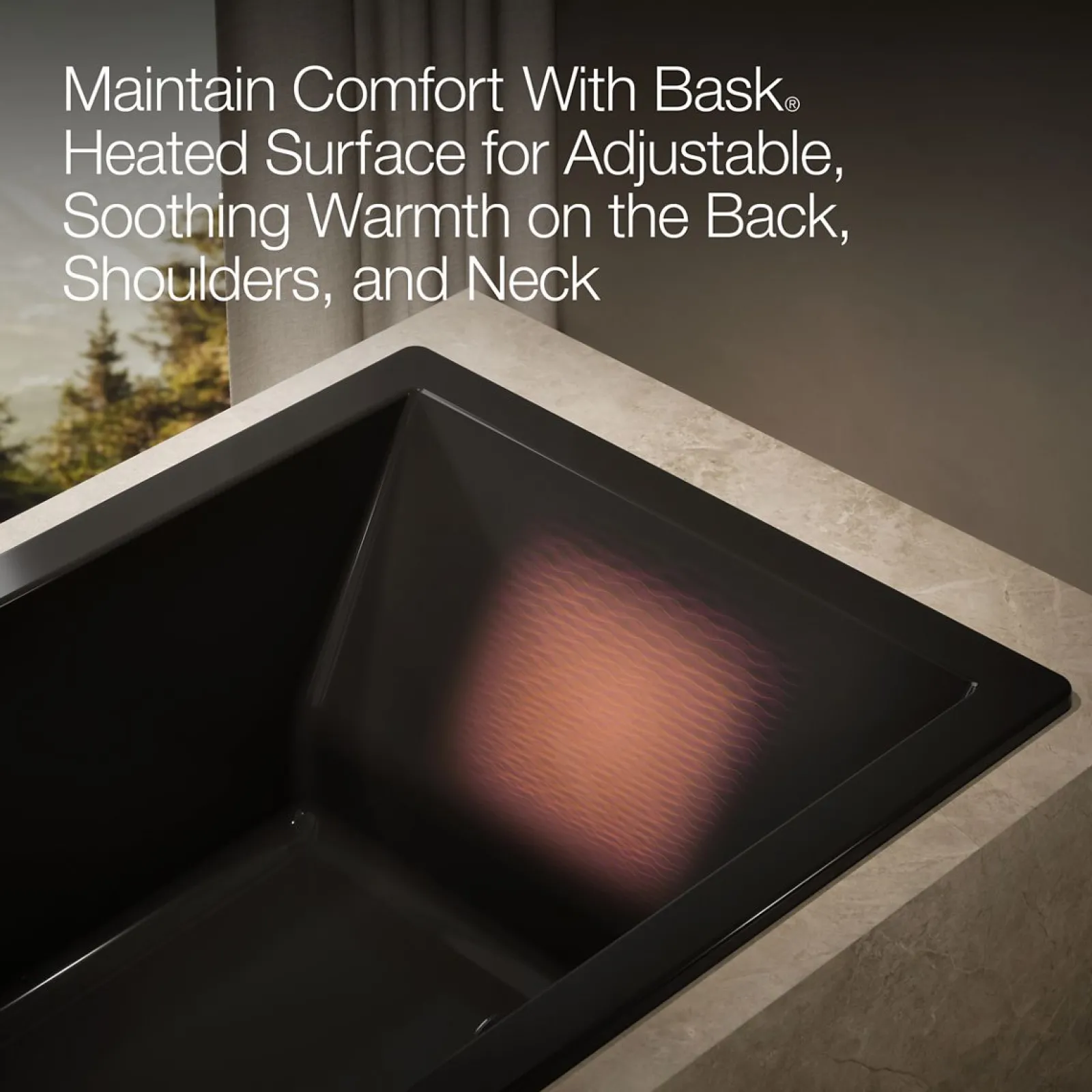 72" x 42" drop-in Heated BubbleMassage™ air bath with Bask® heated surface^Kohler Outlet