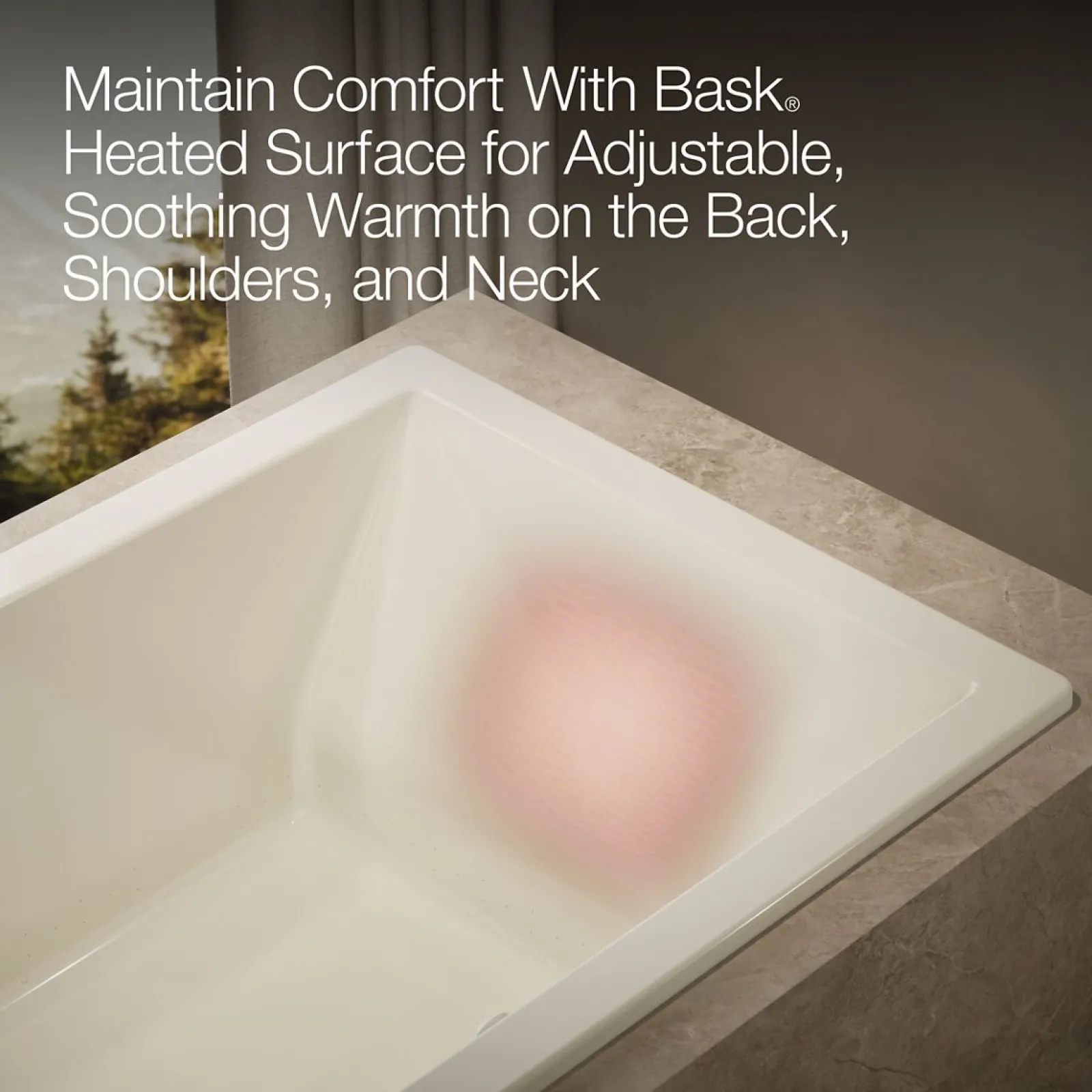 72" x 42" drop-in Heated BubbleMassage™ air bath with Bask® heated surface^Kohler Outlet