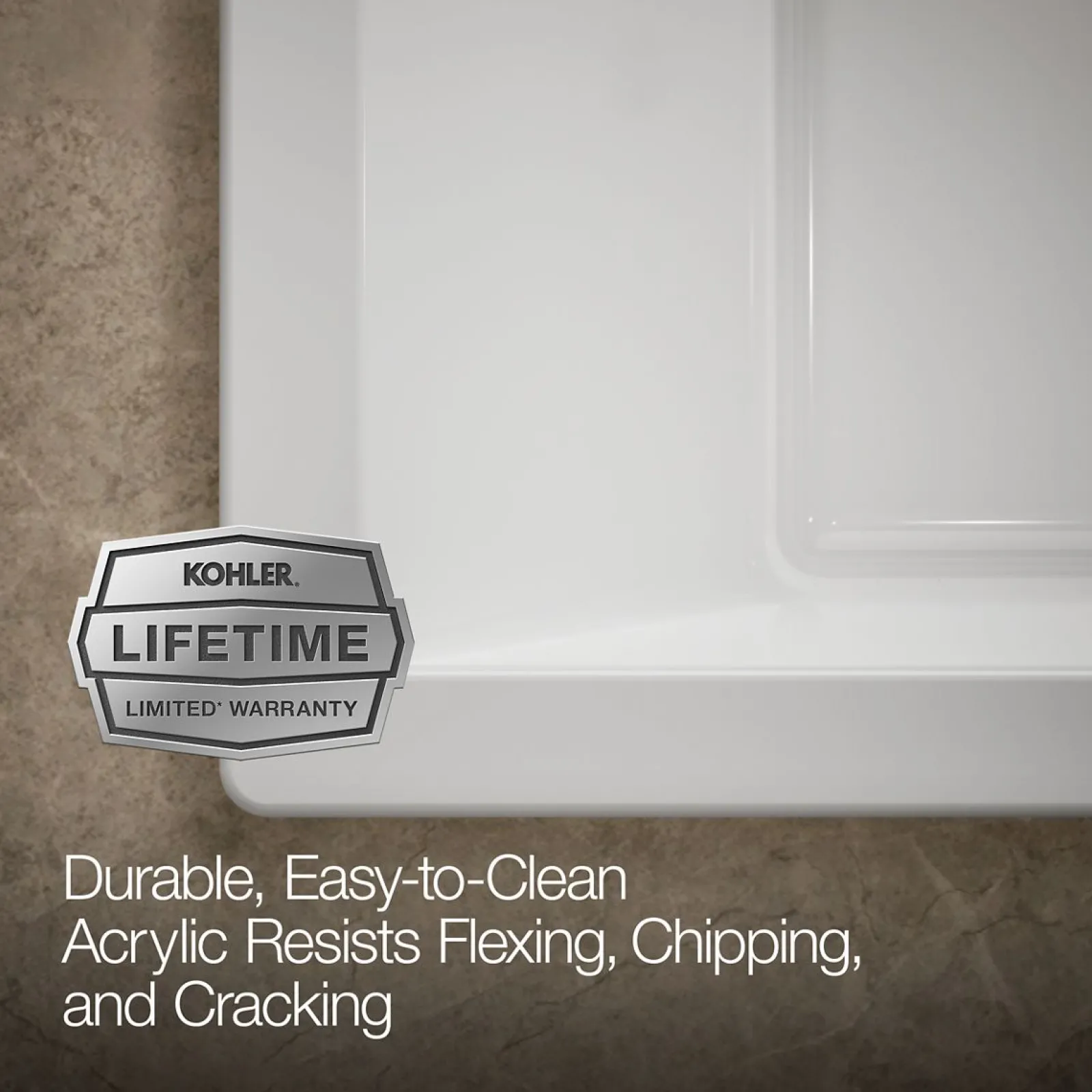 72" x 42" drop-in Heated BubbleMassage™ air bath with Bask® heated surface^Kohler Outlet