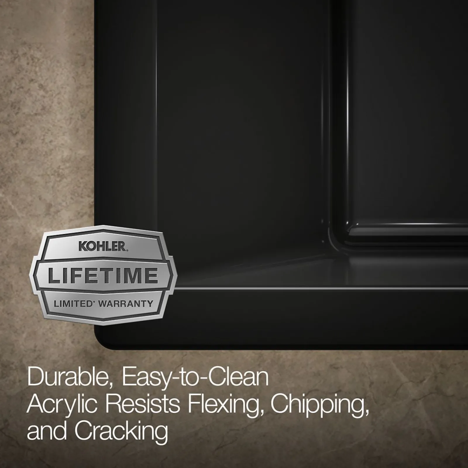 72" x 42" drop-in Heated BubbleMassage™ air bath with Bask® heated surface^Kohler Outlet