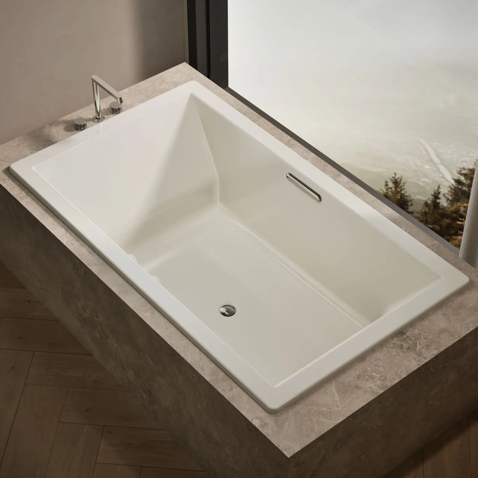 72" x 42" drop-in Heated BubbleMassage™ air bath with Bask® heated surface^Kohler Outlet
