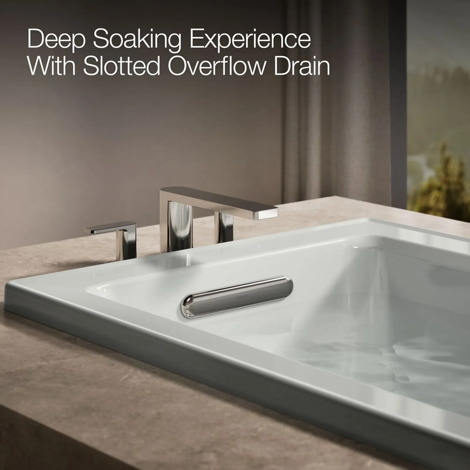 60" x 30" drop-in Heated BubbleMassage™ air bath with Bask® heated surface^Kohler Clearance