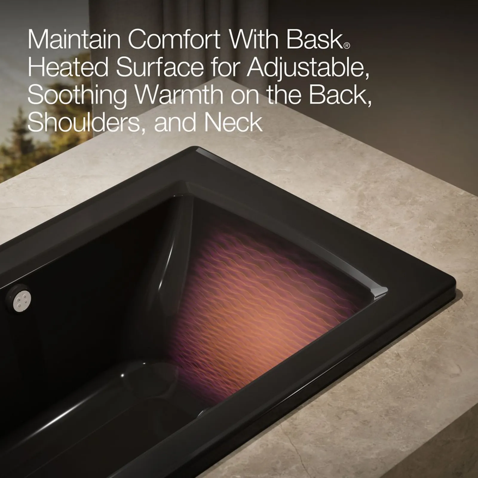 60" x 30" drop-in Heated BubbleMassage™ air bath with Bask® heated surface^Kohler Clearance