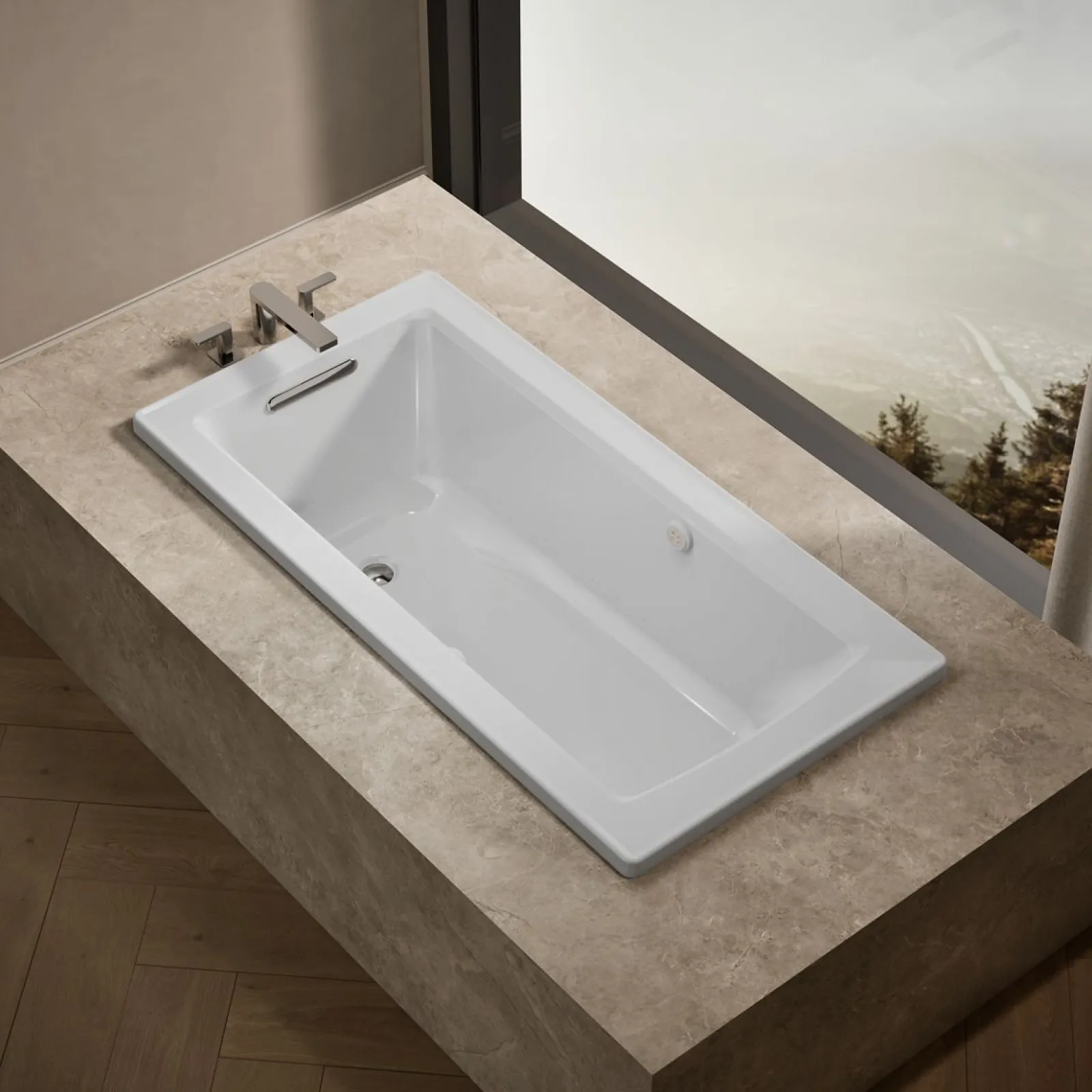 60" x 30" drop-in Heated BubbleMassage™ air bath with Bask® heated surface^Kohler Clearance