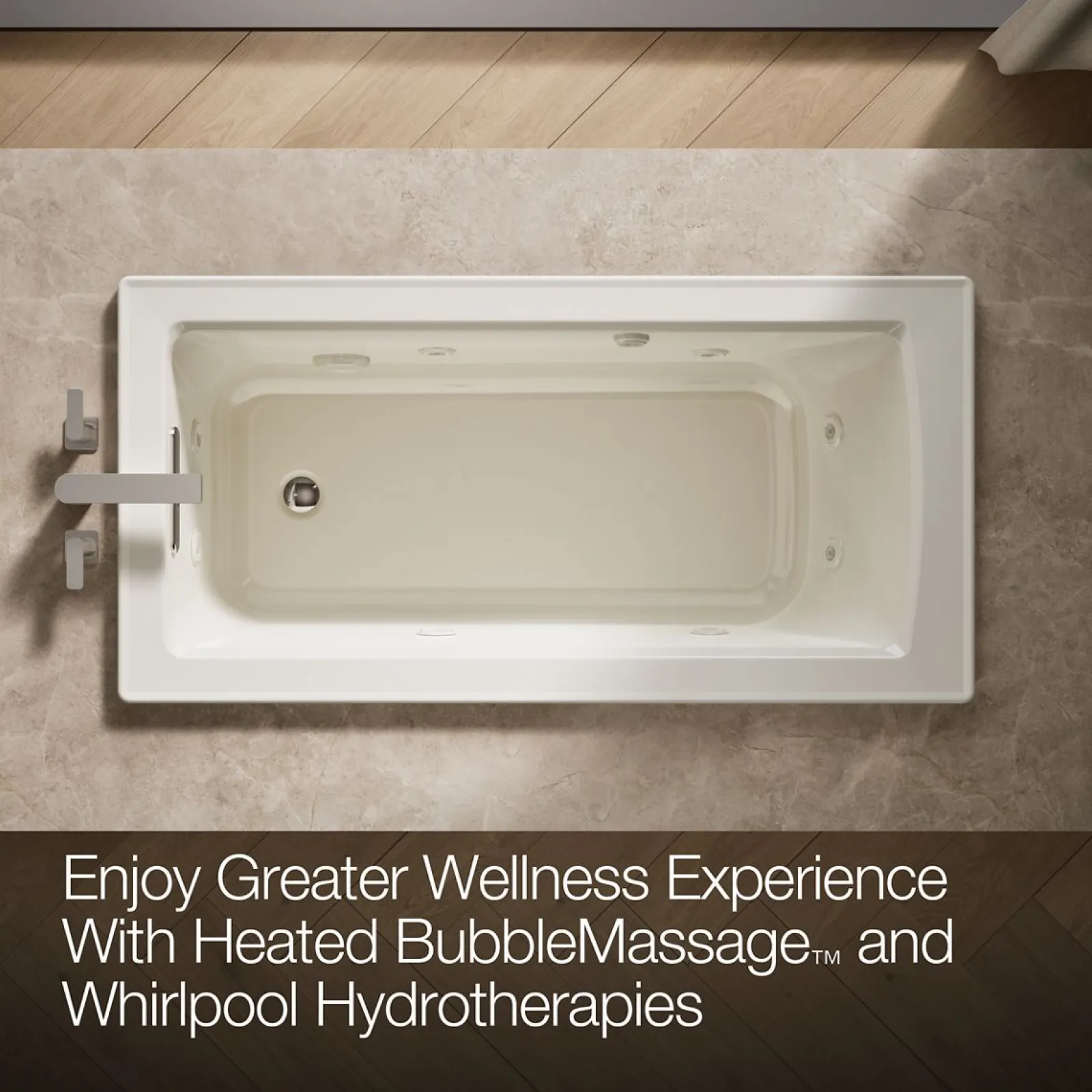 60" x 30" drop-in Heated BubbleMassage™ air bath with whirlpool^Kohler Sale