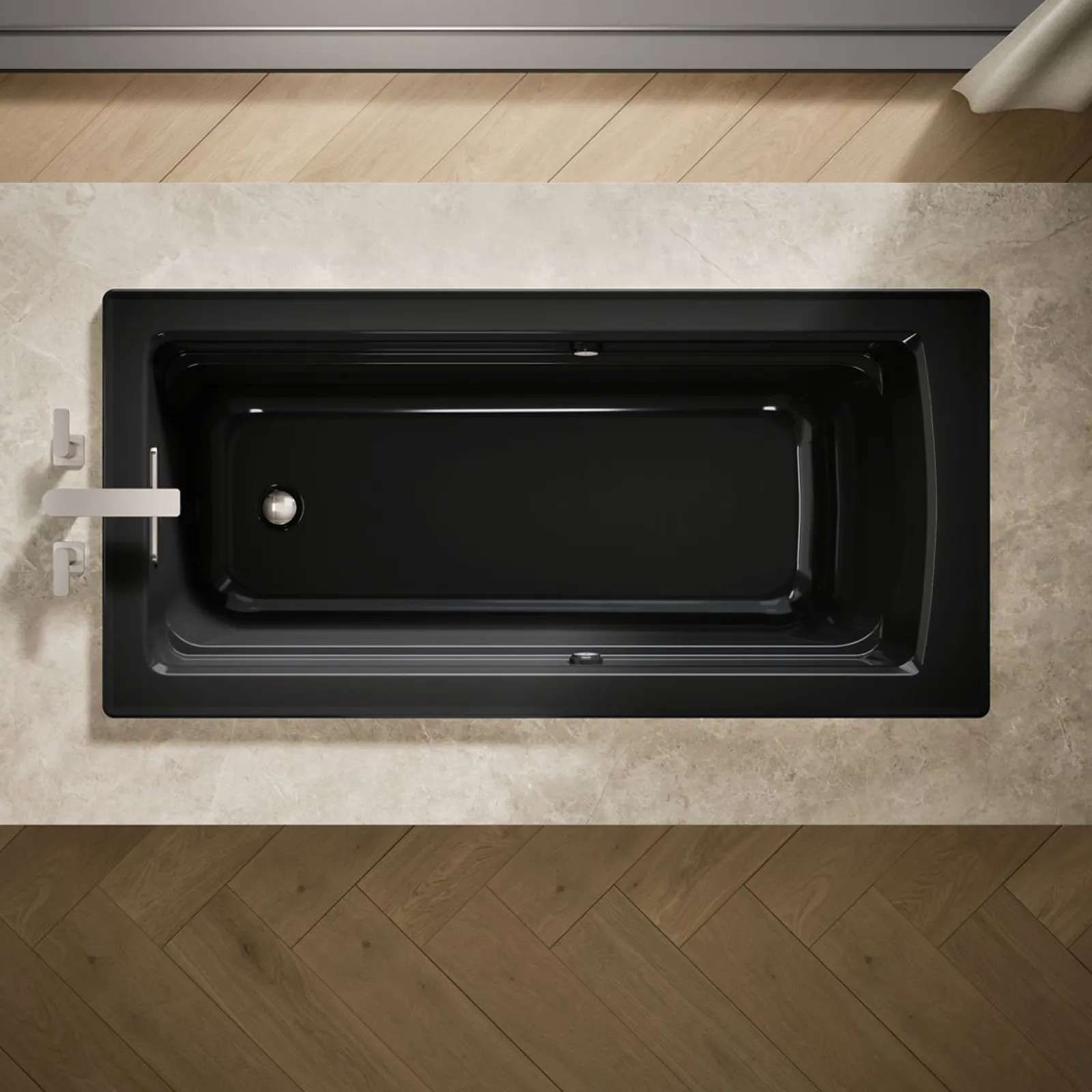 66" x 32" drop-in Heated BubbleMassage™ air bath with Bask® heated surface^Kohler