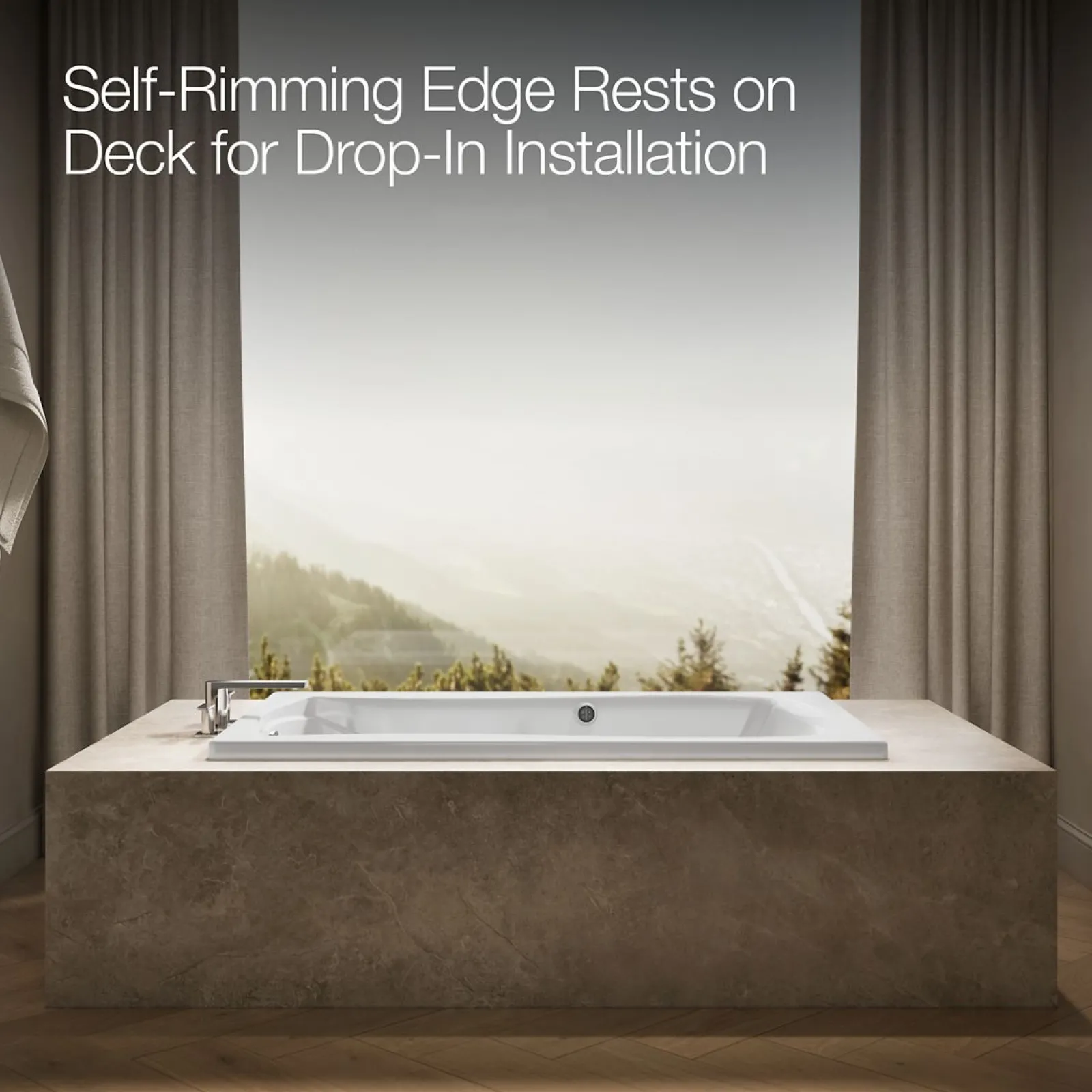 60" x 36" drop-in Heated BubbleMassage™ air bath with Bask® heated surface^Kohler Discount