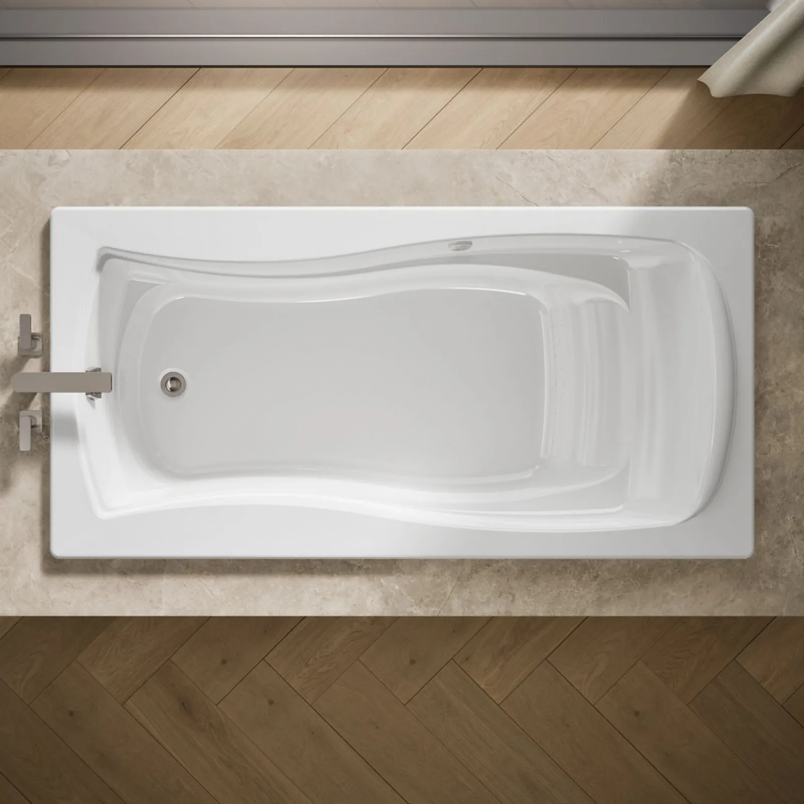 72-1/4" x 36-1/4" drop-in Heated BubbleMassage™ air bath^Kohler