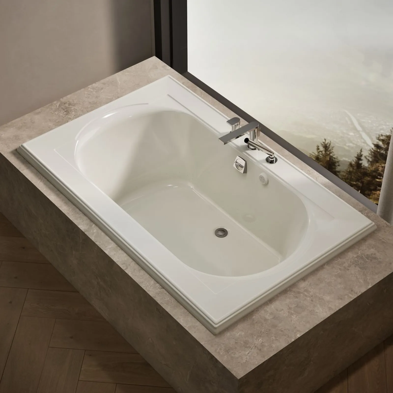 66" x 42" drop-in Heated BubbleMassage™ air bath^Kohler Hot
