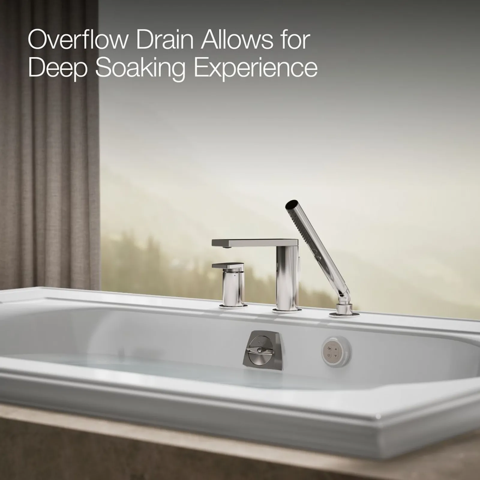 66" x 42" drop-in Heated BubbleMassage™ air bath^Kohler Hot