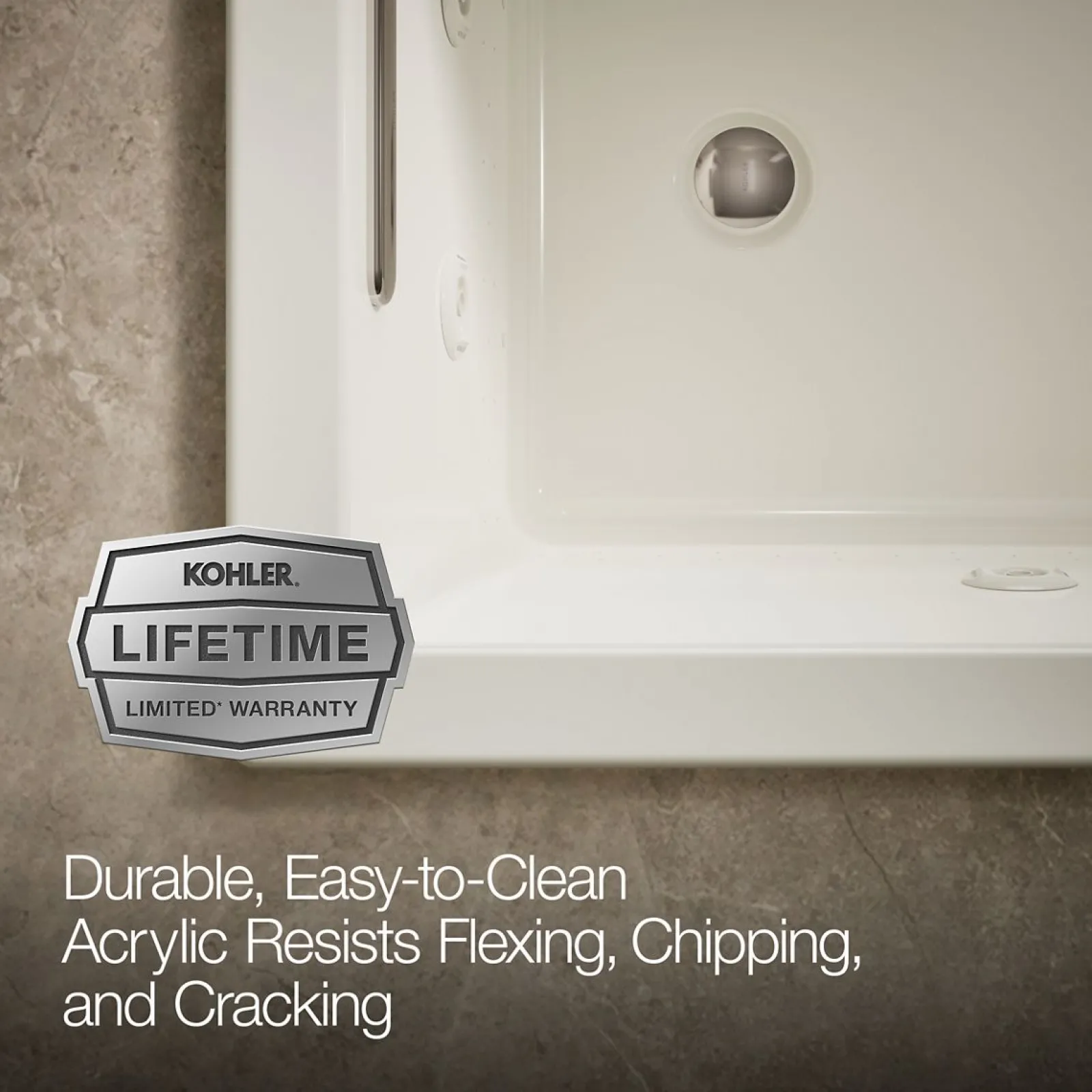 60" x 30" drop-in Heated BubbleMassage™ air bath with whirlpool^Kohler