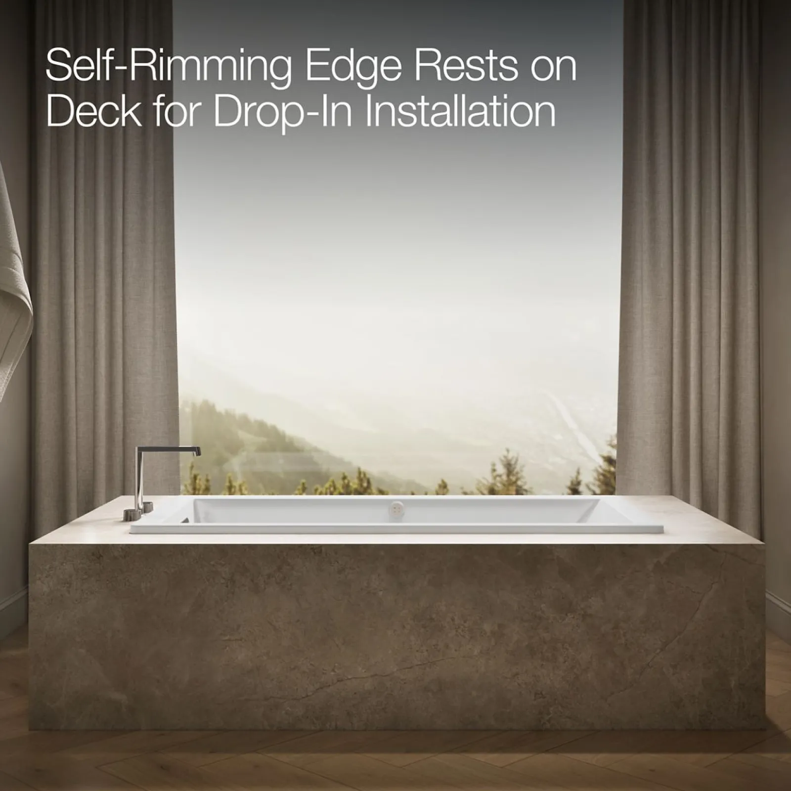 66" x 32" drop-in Heated BubbleMassage™ air bath with Bask® heated surface^Kohler Discount