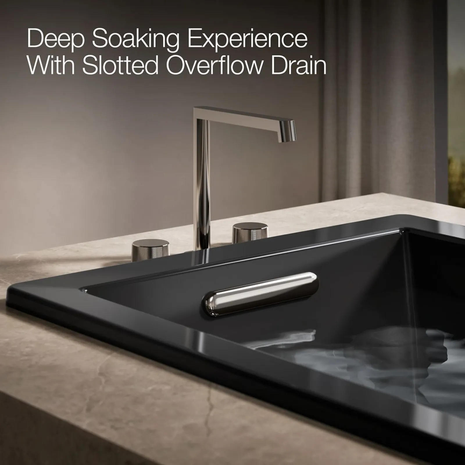 66" x 32" drop-in Heated BubbleMassage™ air bath with Bask® heated surface^Kohler Discount