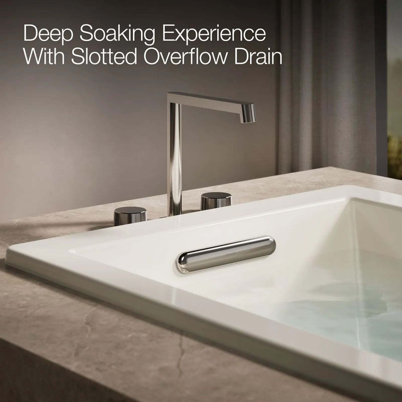 66" x 32" drop-in Heated BubbleMassage™ air bath with Bask® heated surface^Kohler Discount