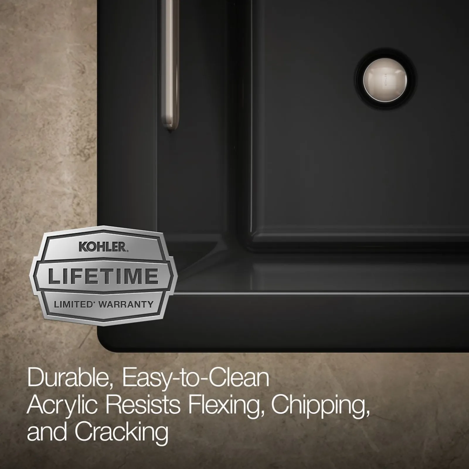66" x 32" drop-in Heated BubbleMassage™ air bath with Bask® heated surface^Kohler Discount