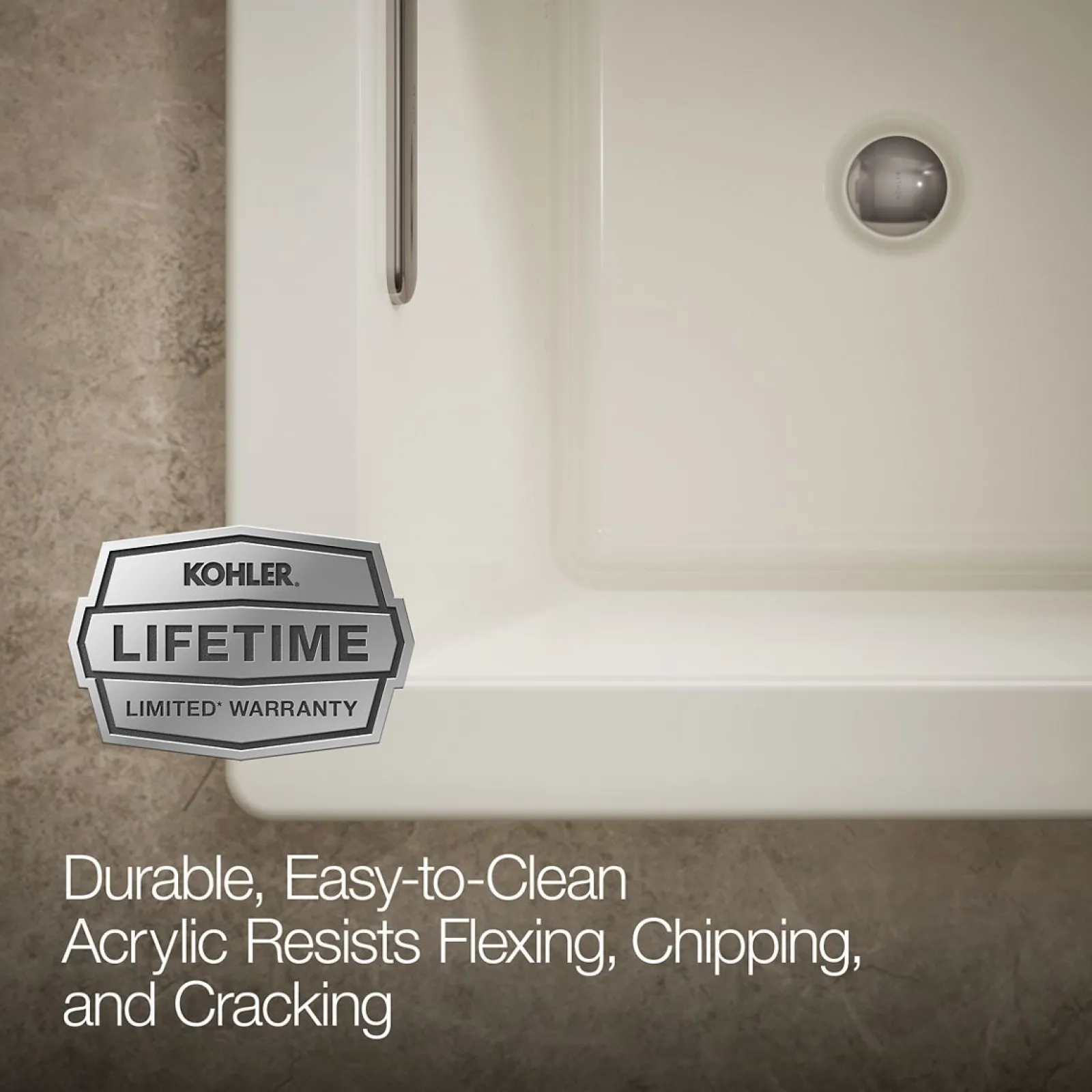 66" x 32" drop-in Heated BubbleMassage™ air bath with Bask® heated surface^Kohler Discount