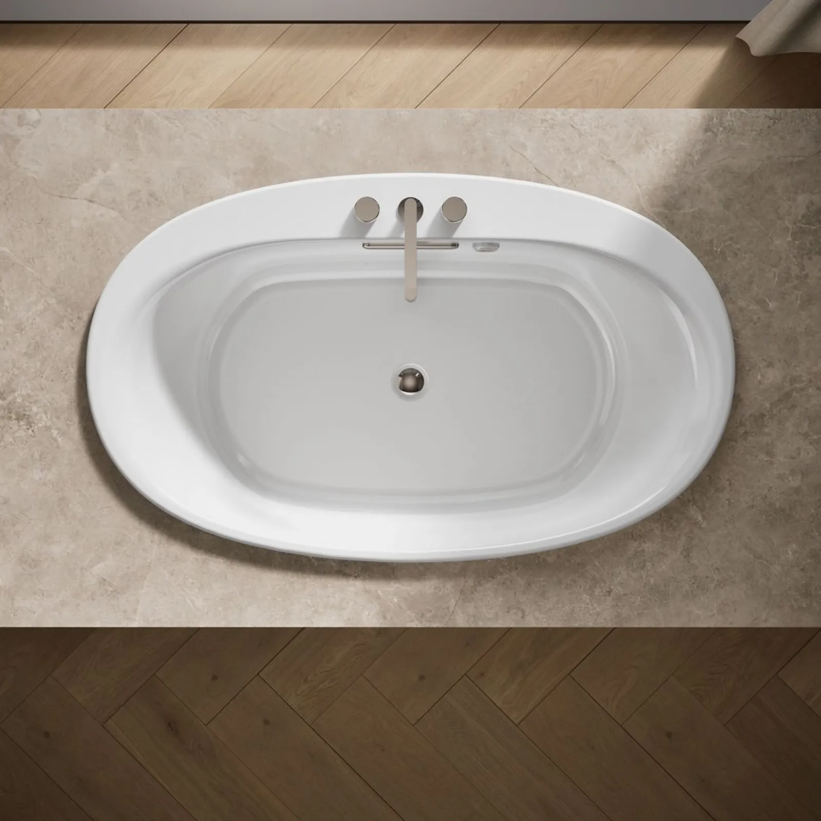 59-3/4" x 35-3/4" drop-in Heated BubbleMassage™ air bath with Bask® heated surface^Kohler New