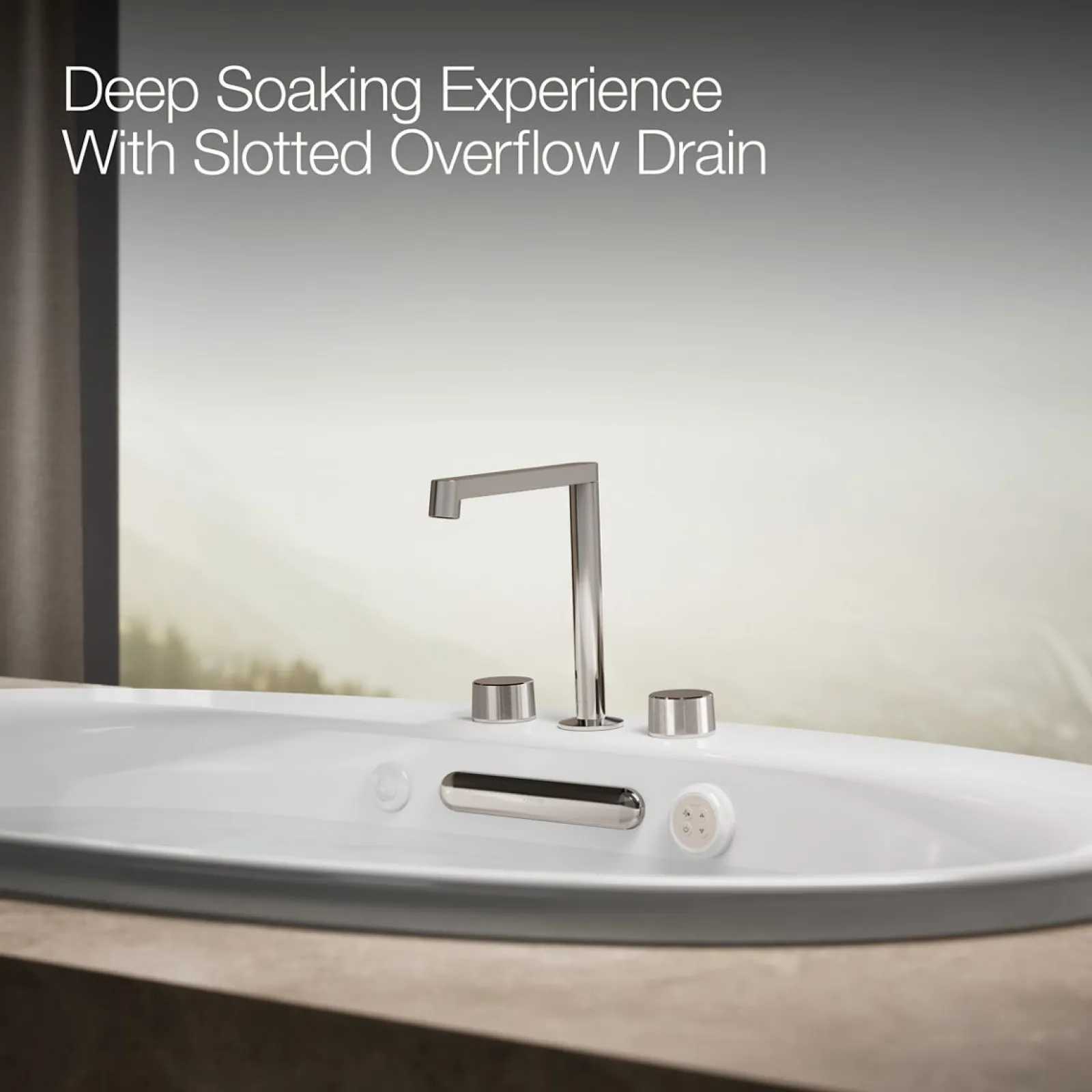 59-3/4" x 35-3/4" drop-in Heated BubbleMassage™ air bath with whirlpool^Kohler Online