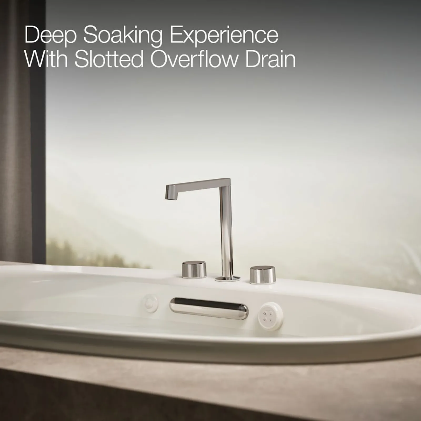 59-3/4" x 35-3/4" drop-in Heated BubbleMassage™ air bath with whirlpool^Kohler Online