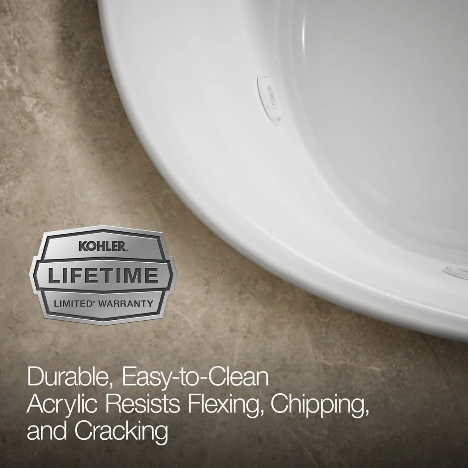 59-3/4" x 35-3/4" drop-in Heated BubbleMassage™ air bath with whirlpool^Kohler Online