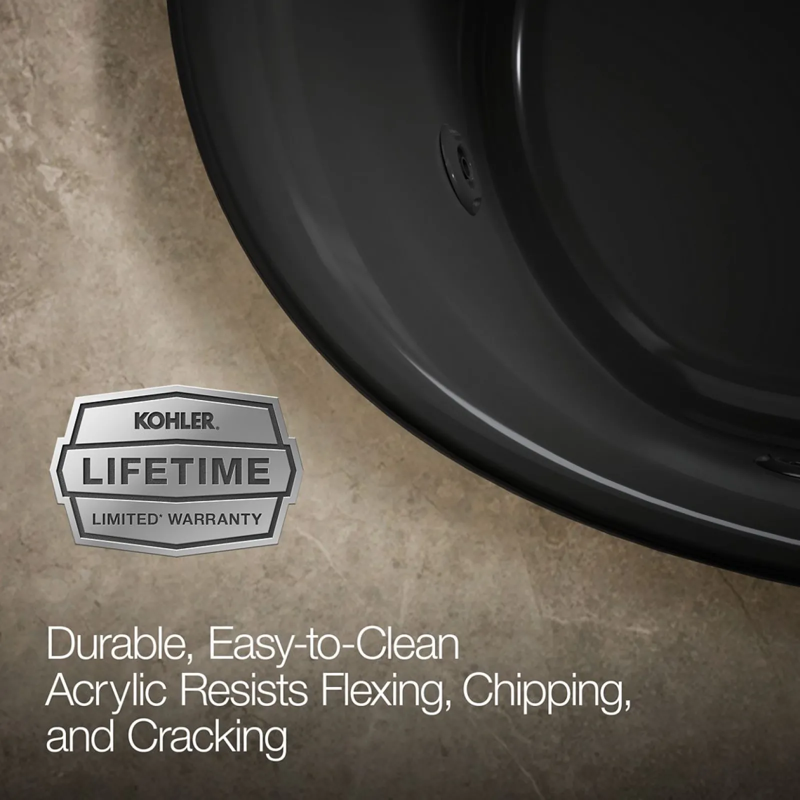 59-3/4" x 35-3/4" drop-in Heated BubbleMassage™ air bath with whirlpool^Kohler Online