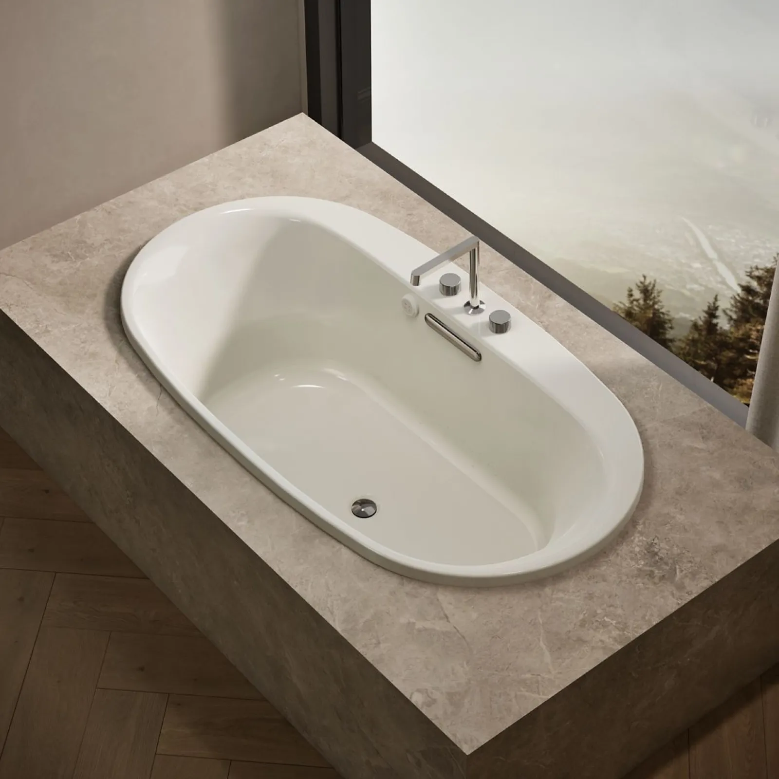 66" x 36" drop-in Heated BubbleMassage™ air bath with Bask® heated surface^Kohler Best